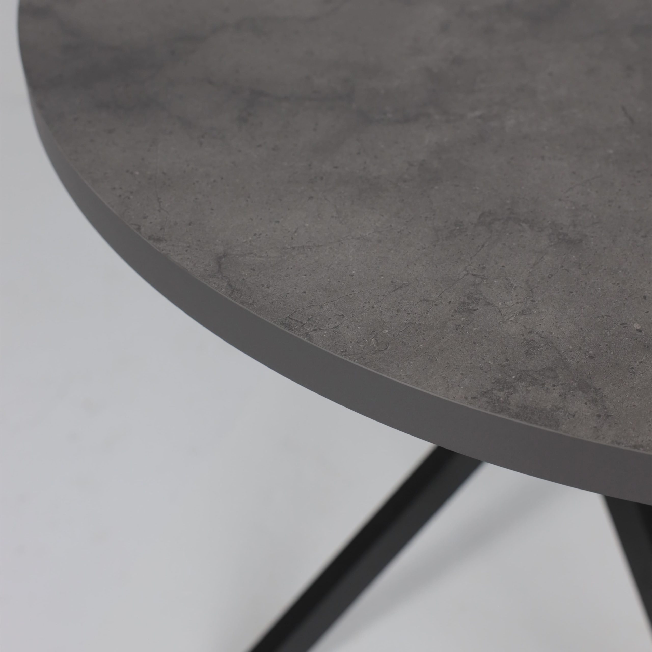 Стол РИГА, D950, Ароза Реликтовая/Черный