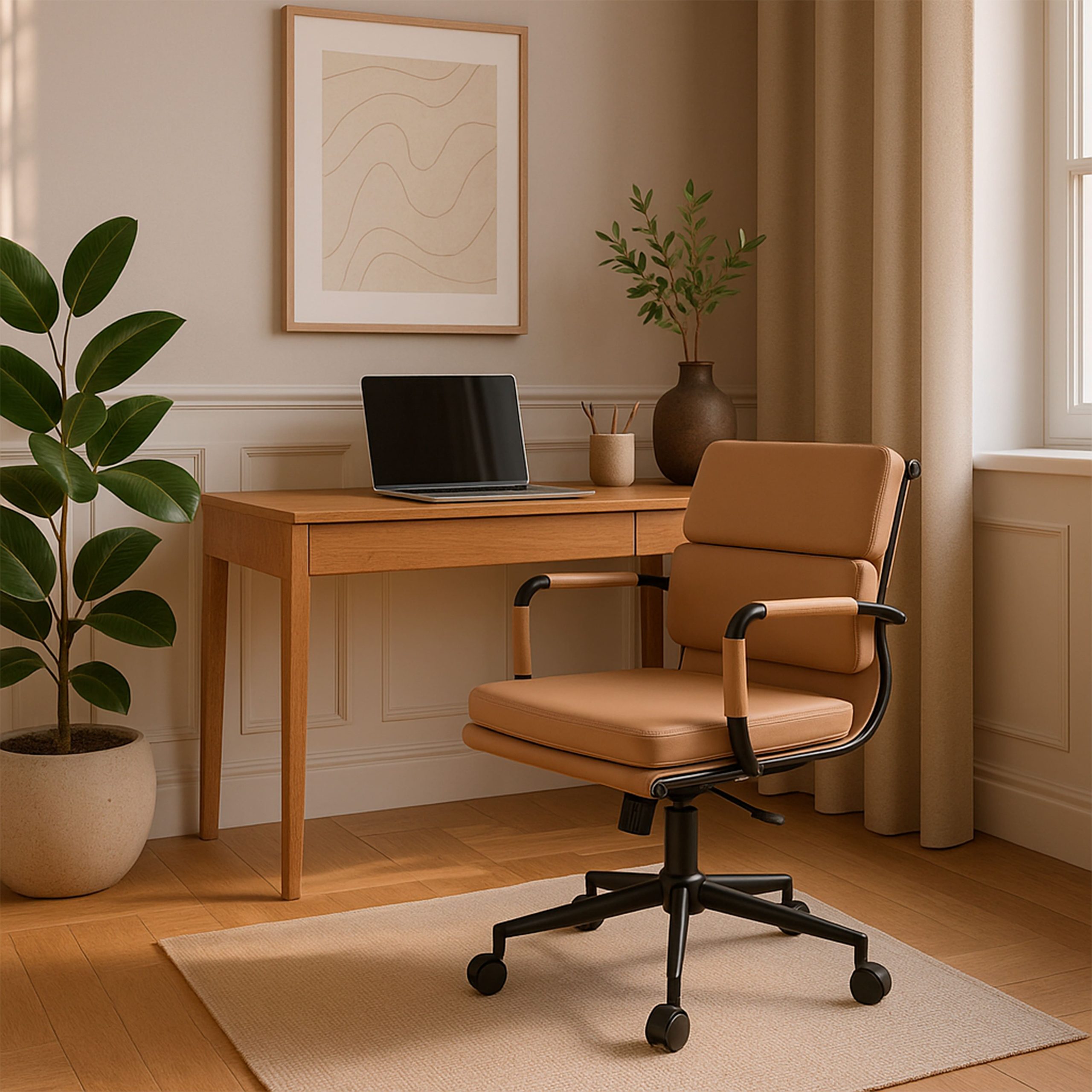 Кресло рабочее INDIGO, LB кофейный/черный