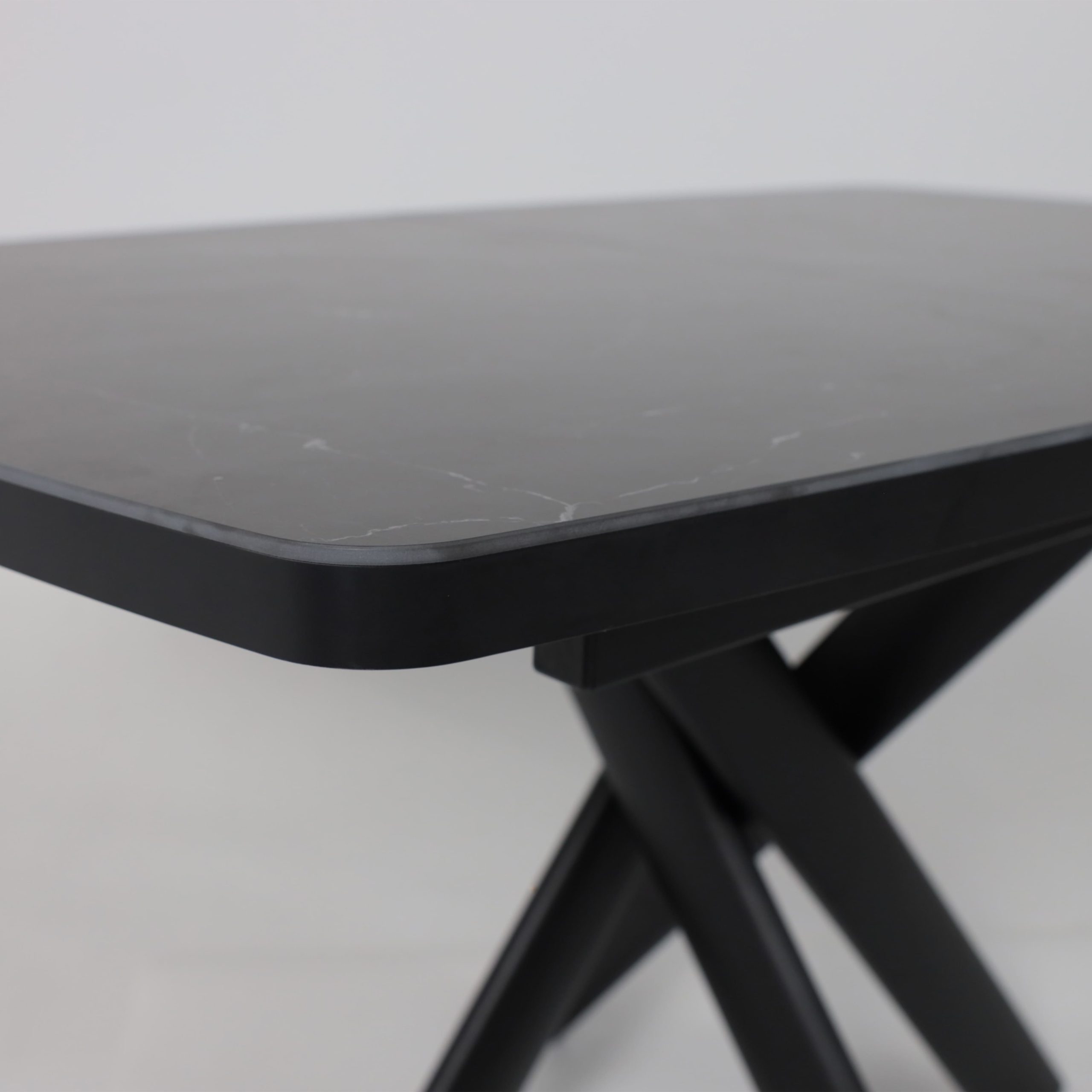 Стол LEONEL-130, раздвижной 130(165)х85, STONE BLACK ST CER/Черный