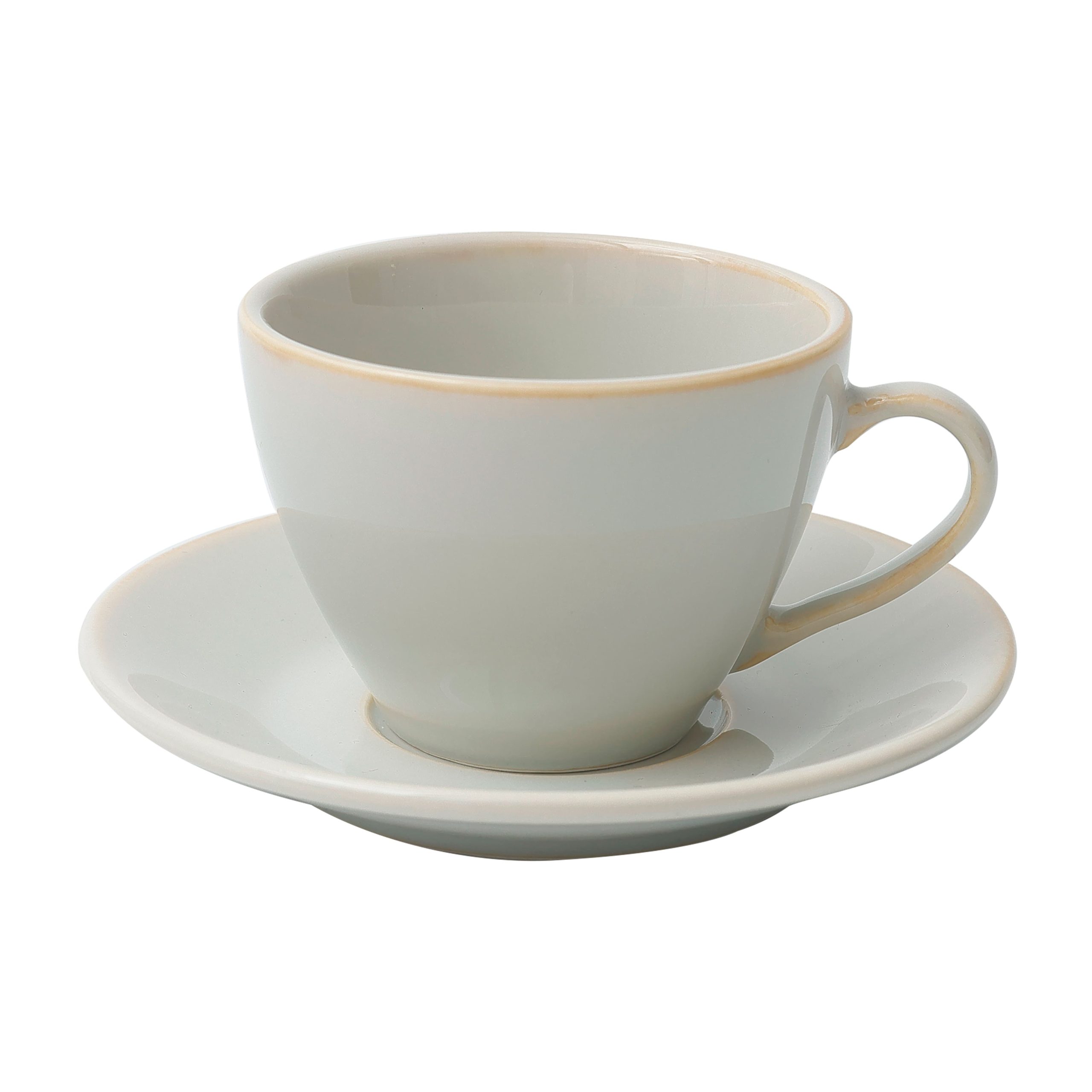 Чайный набор OPALUS, фарфор, айвори, кружка 200мл + блюдце