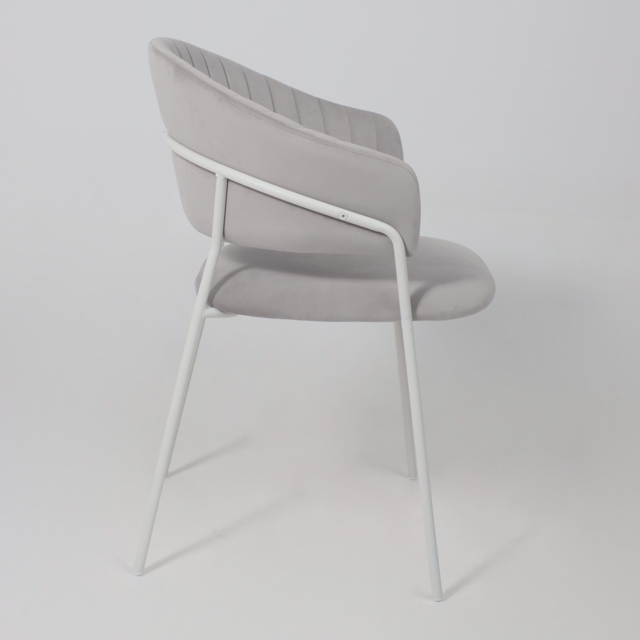 Стул AV 433, светло-серый бархат H-09/белый