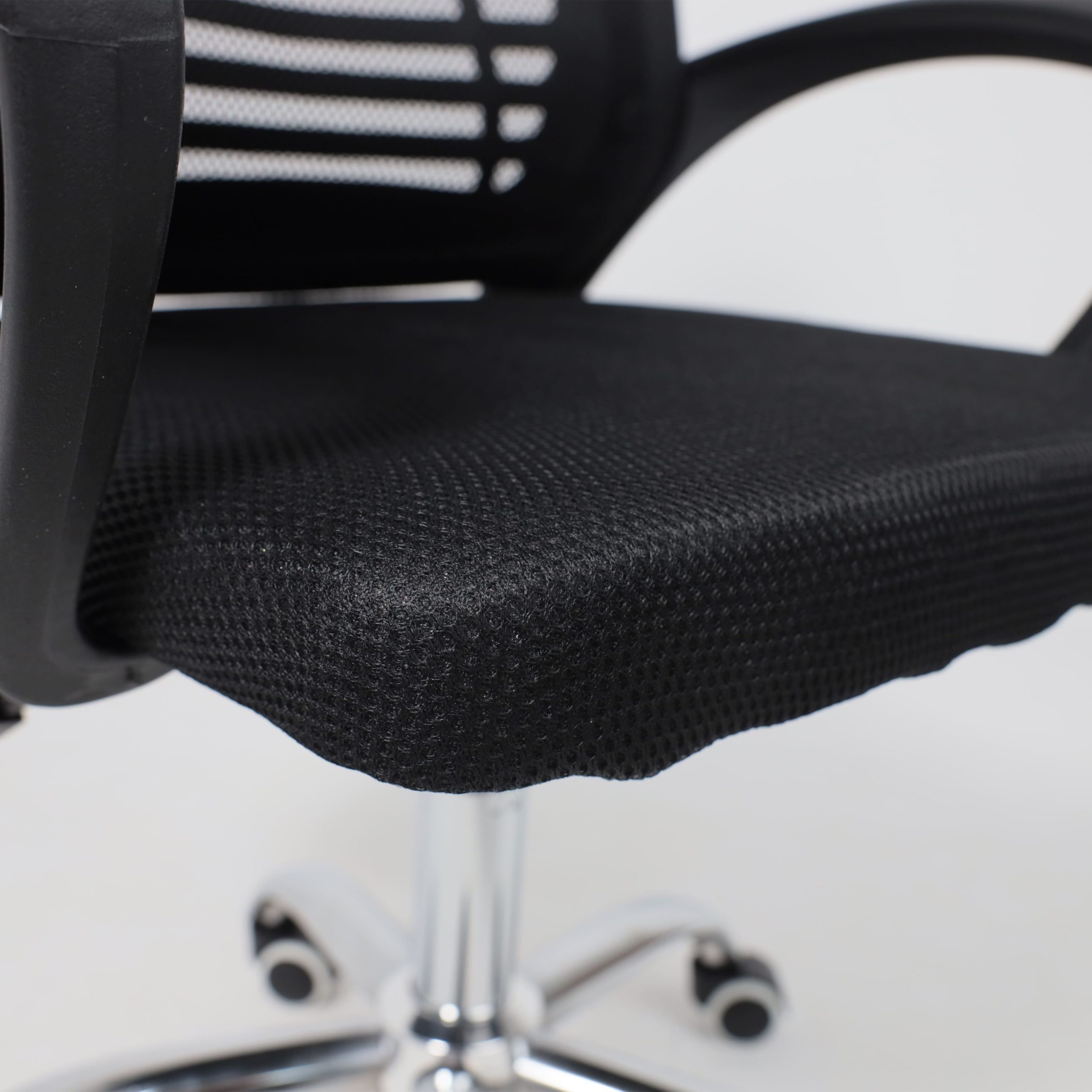 Кресло поворотное для персонала CONSUL, ткань/сетка, черный