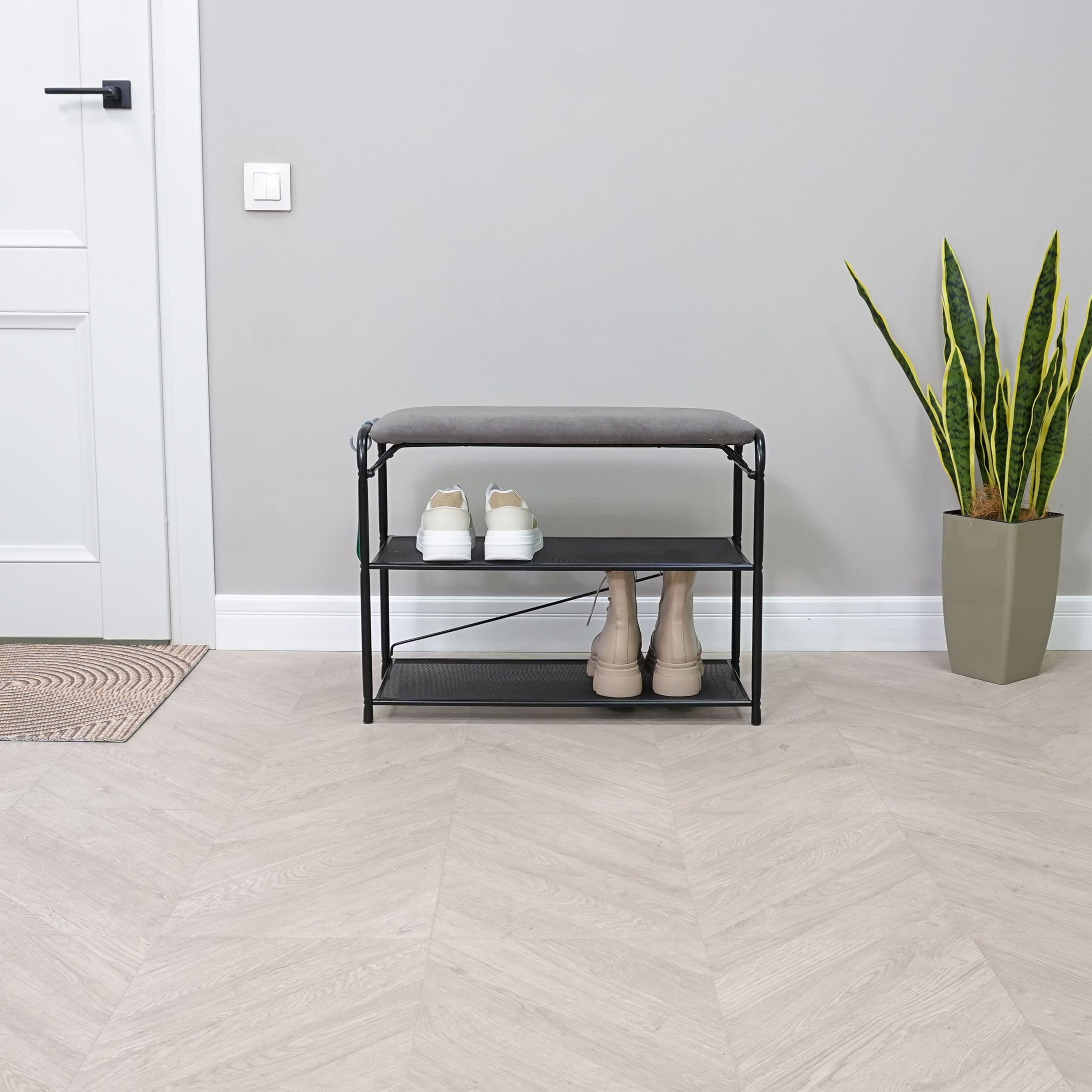 Подставка для обуви Гранада 23 НБК, (чёрный, нубук)