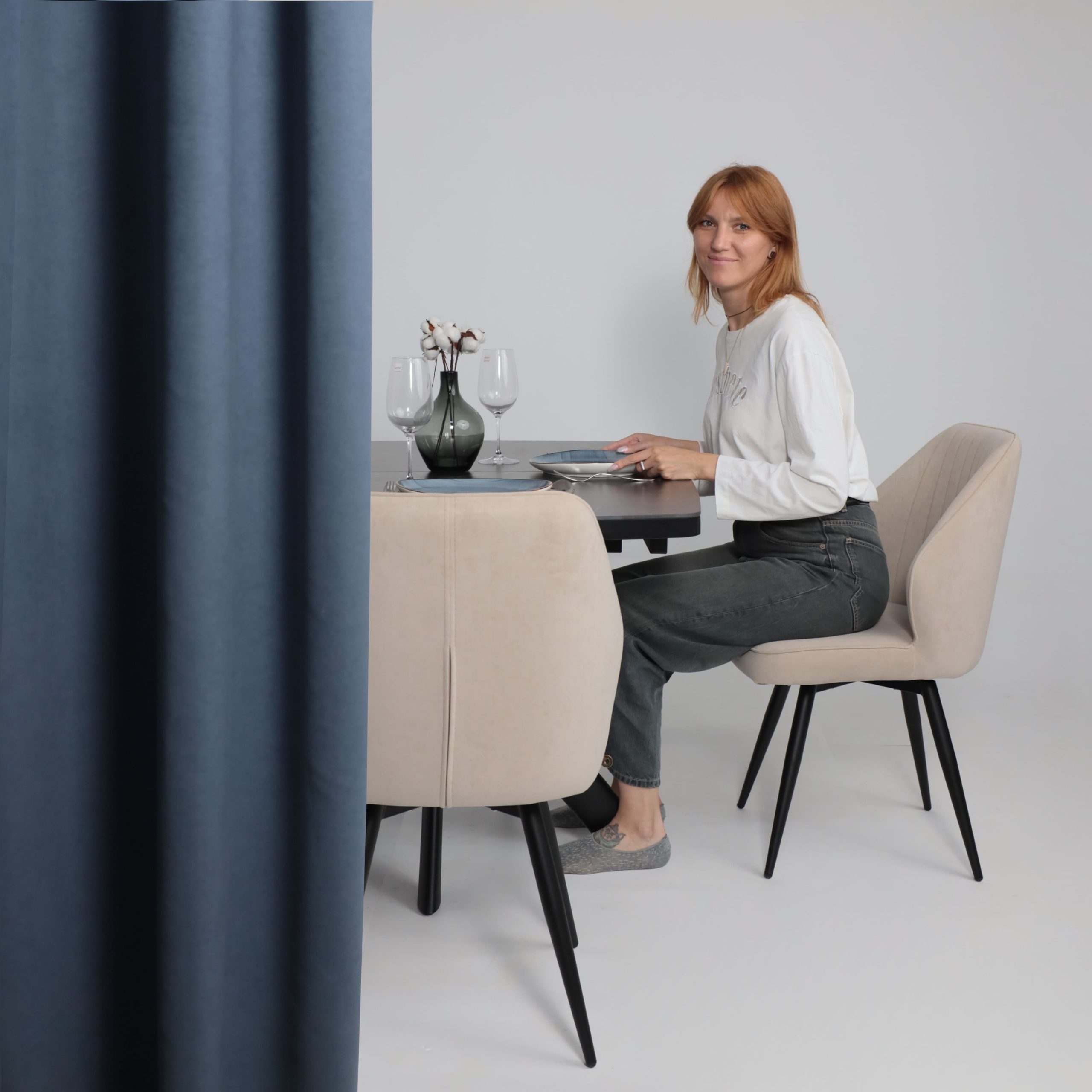 Стол LEONEL-130, раздвижной 130(165)х85, STONE BLACK ST CER/Черный