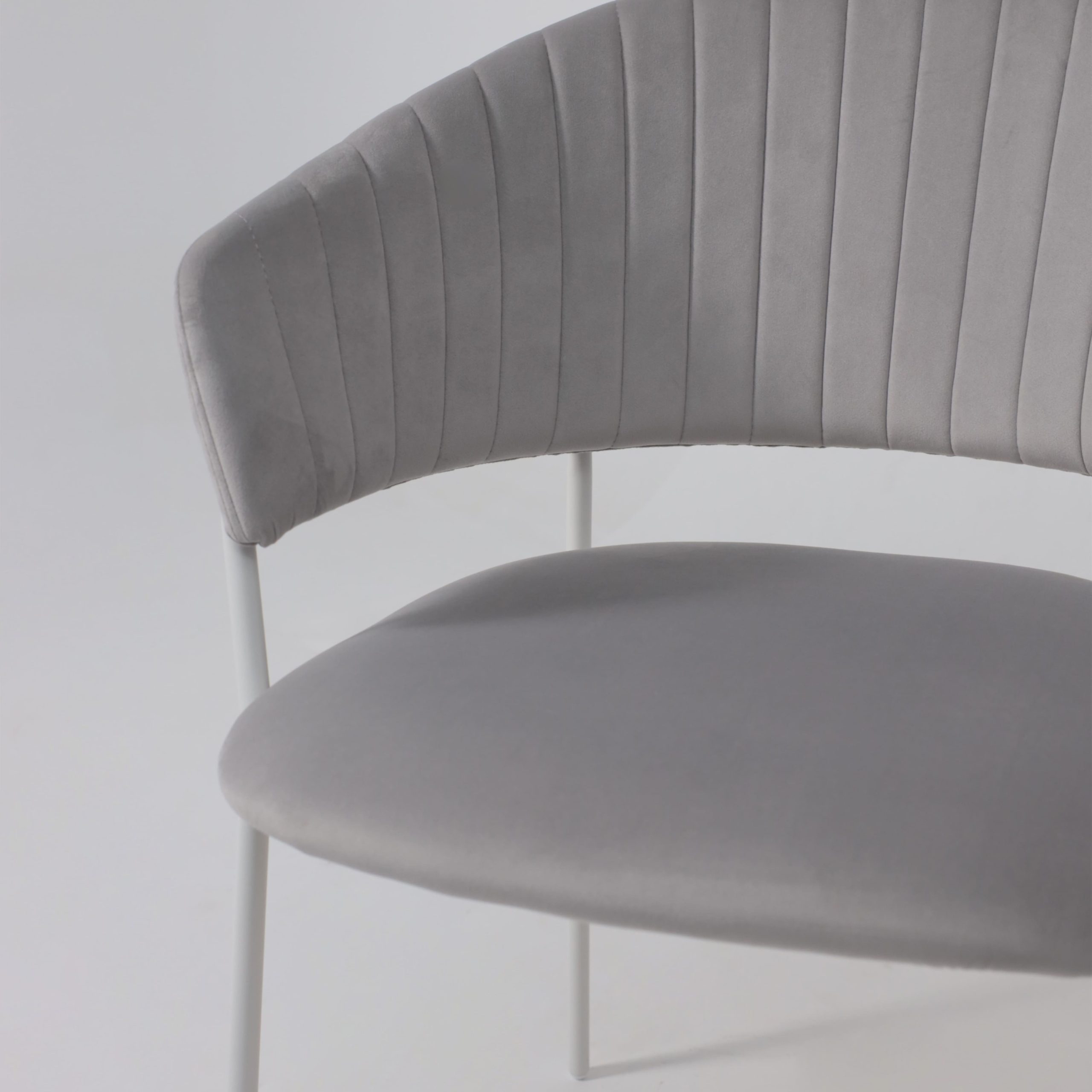 Стул AV 433, светло-серый бархат H-09/белый