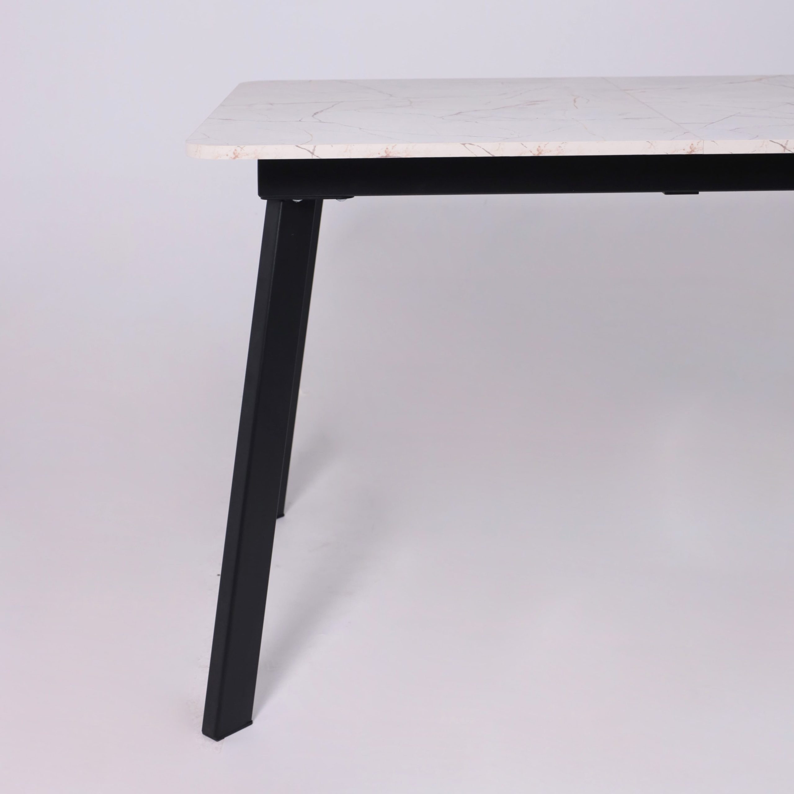 Стол AV 1209/1, ЛМДФ, раздвижной 1200(1600)*800 Азул Оникс/черный