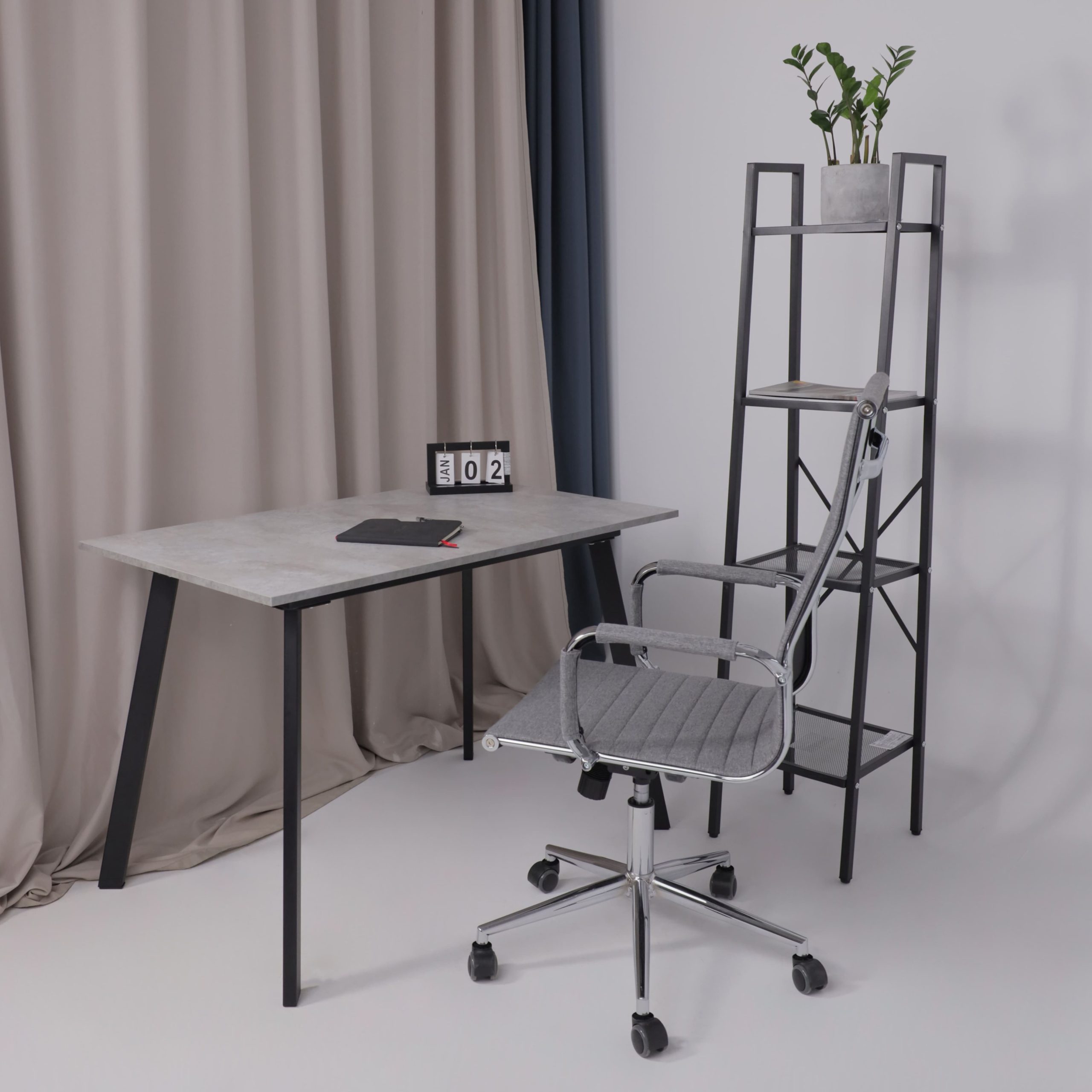 Кресло рабочее ELEGANCE, ткань, серый