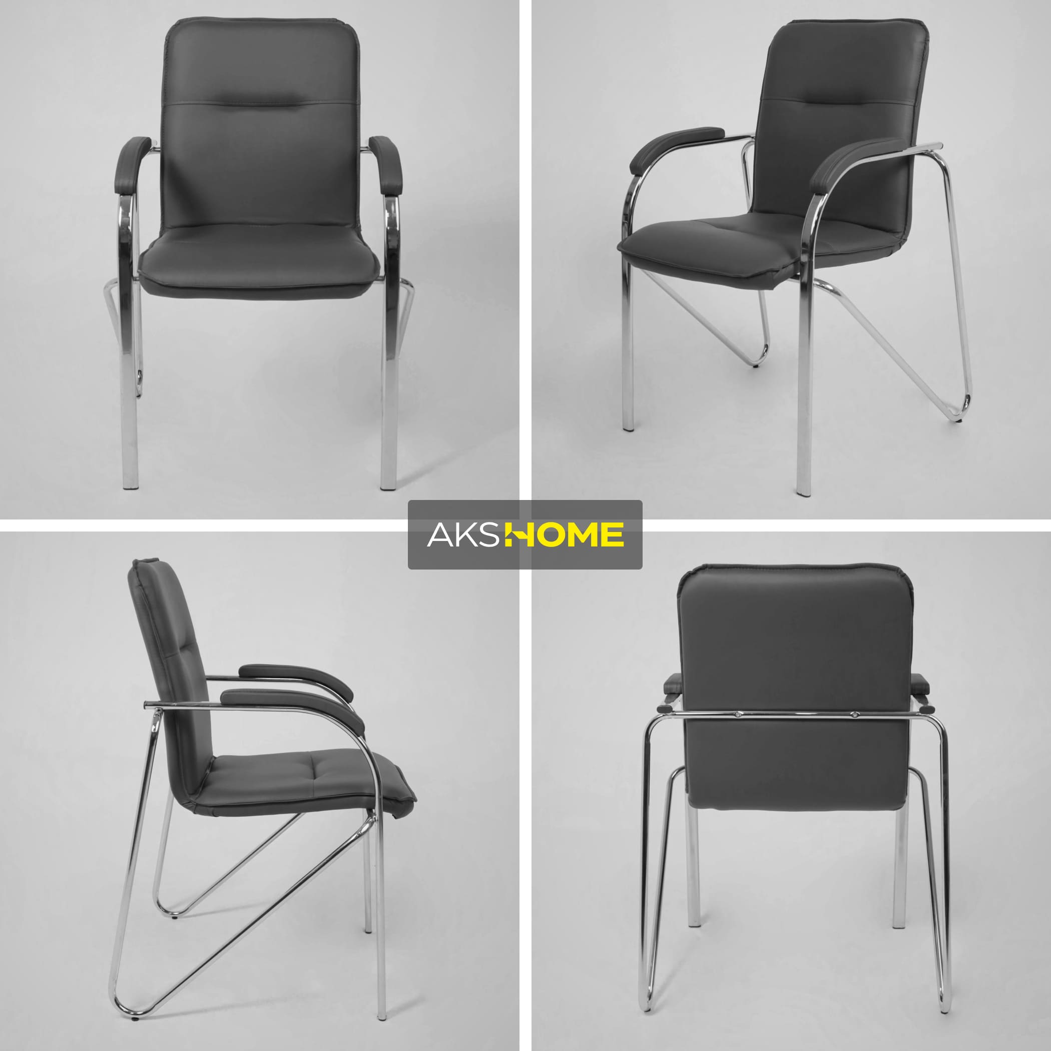 Кресло SAMBA AKS-1 Pegasso темно-серый, мягкие подлокотники