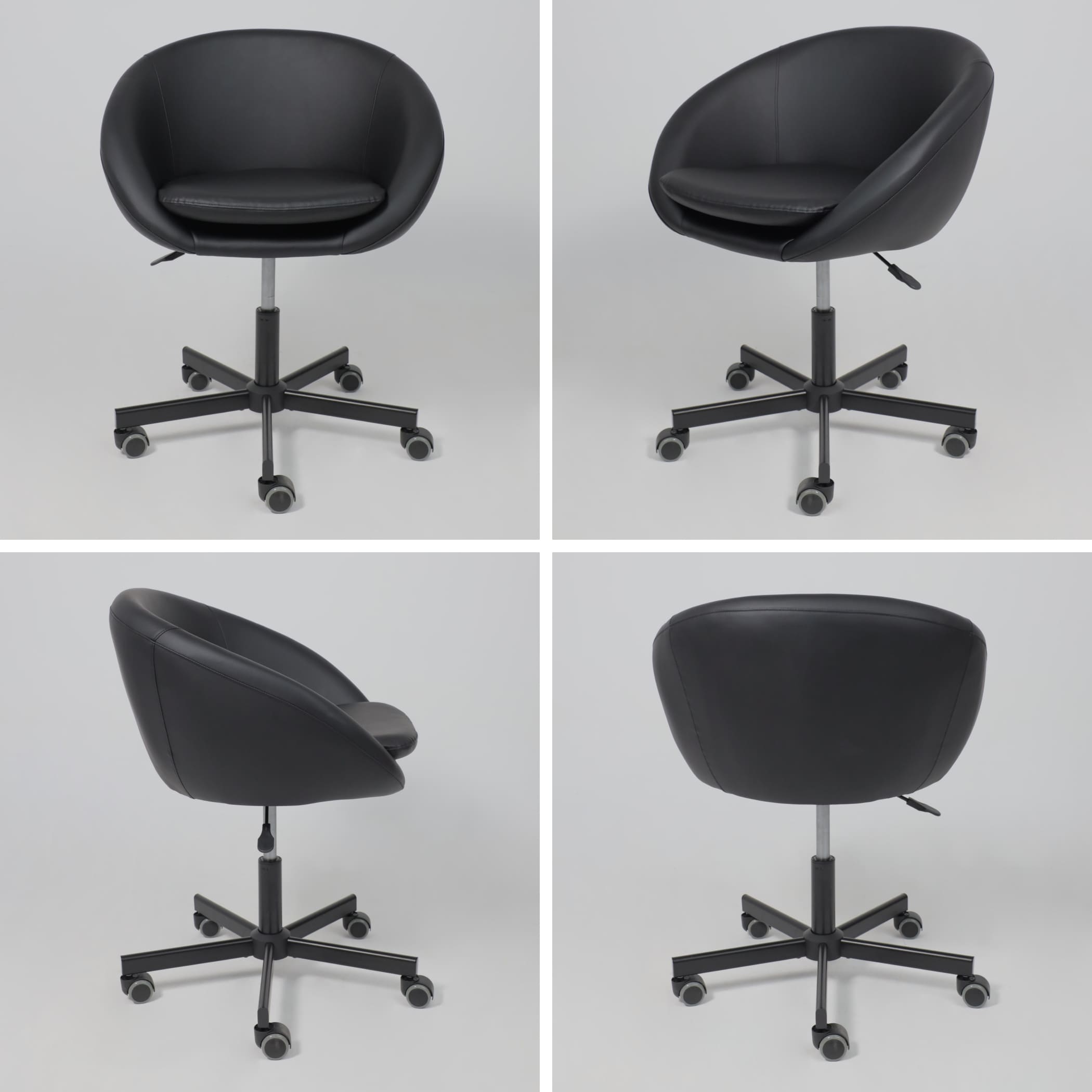 Кресло поворотное ELENA, ECO, черный