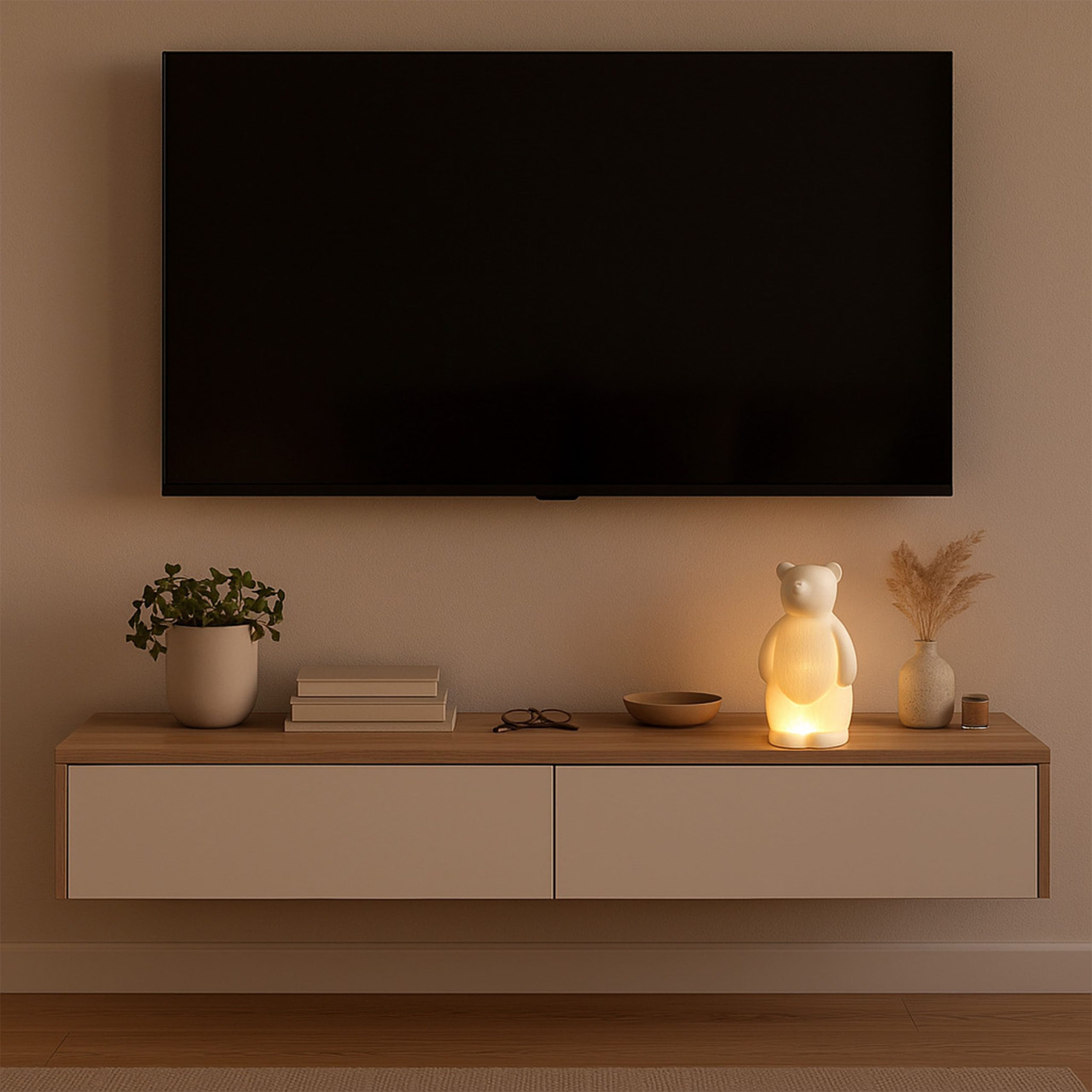 Светодиодный декор AKS тип 9 ( Мишка, керамика 9.5х8х17.8см 1LED, LR44*3 )