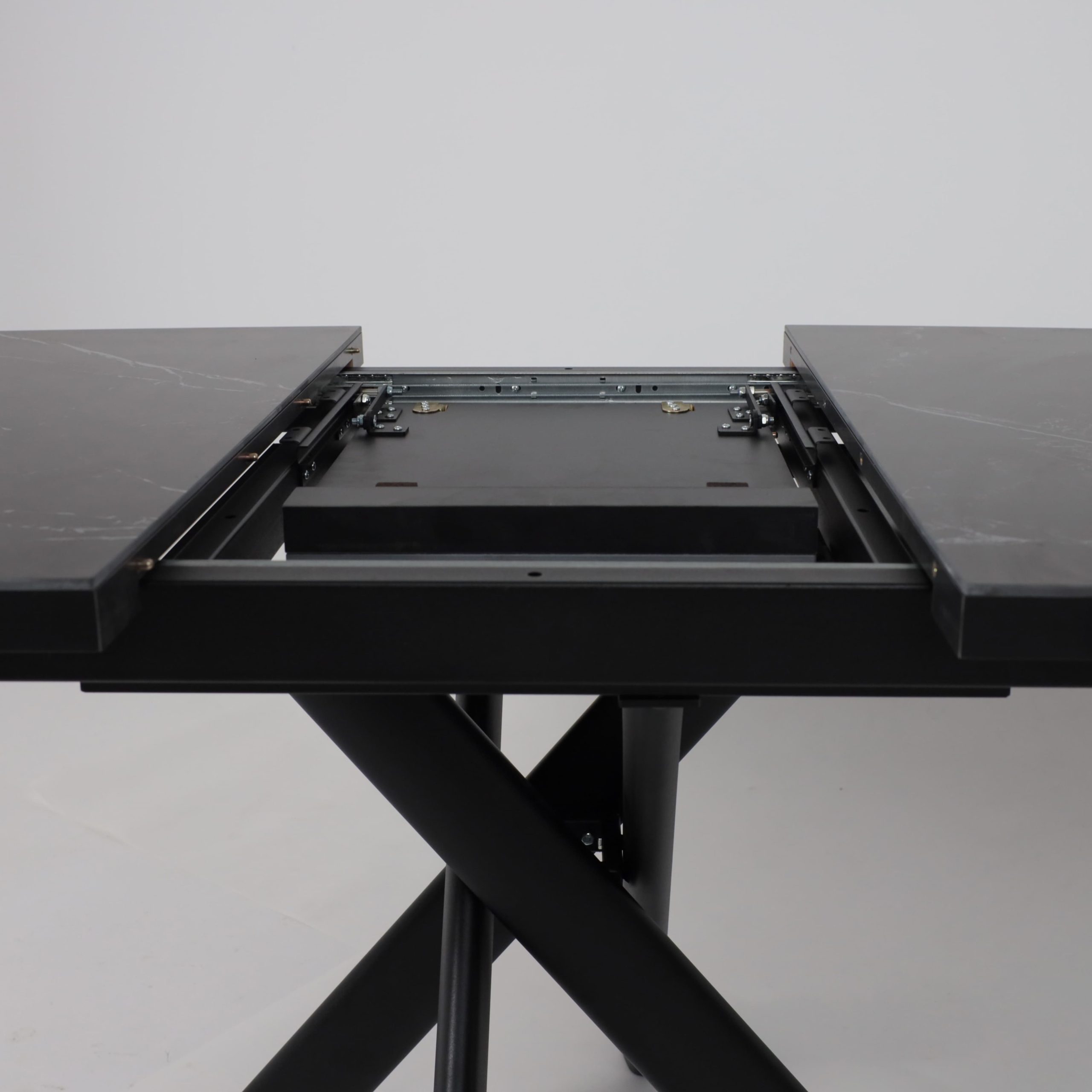 Стол LEONEL-130, раздвижной 130(165)х85, STONE BLACK ST CER/Черный