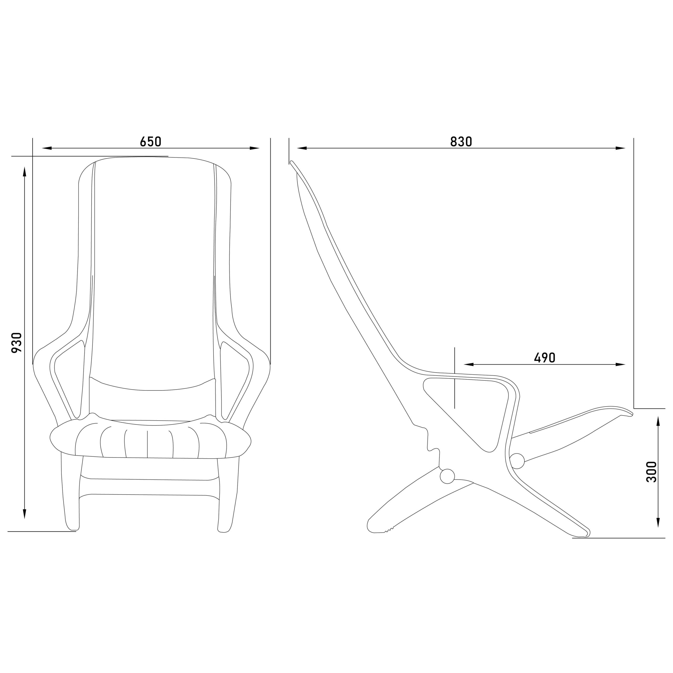 Шезлонг №1 (610*900*930)мм, шоколадный