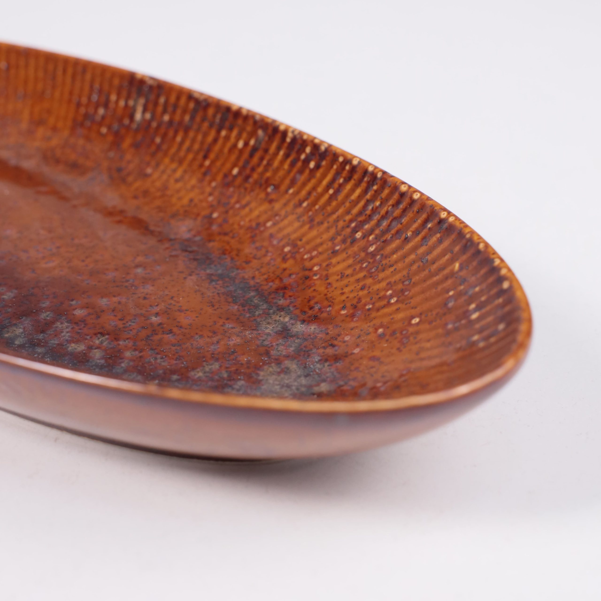 Блюдо для рыбы AURORA, фарфор, каштановый, 31*13*3,6см