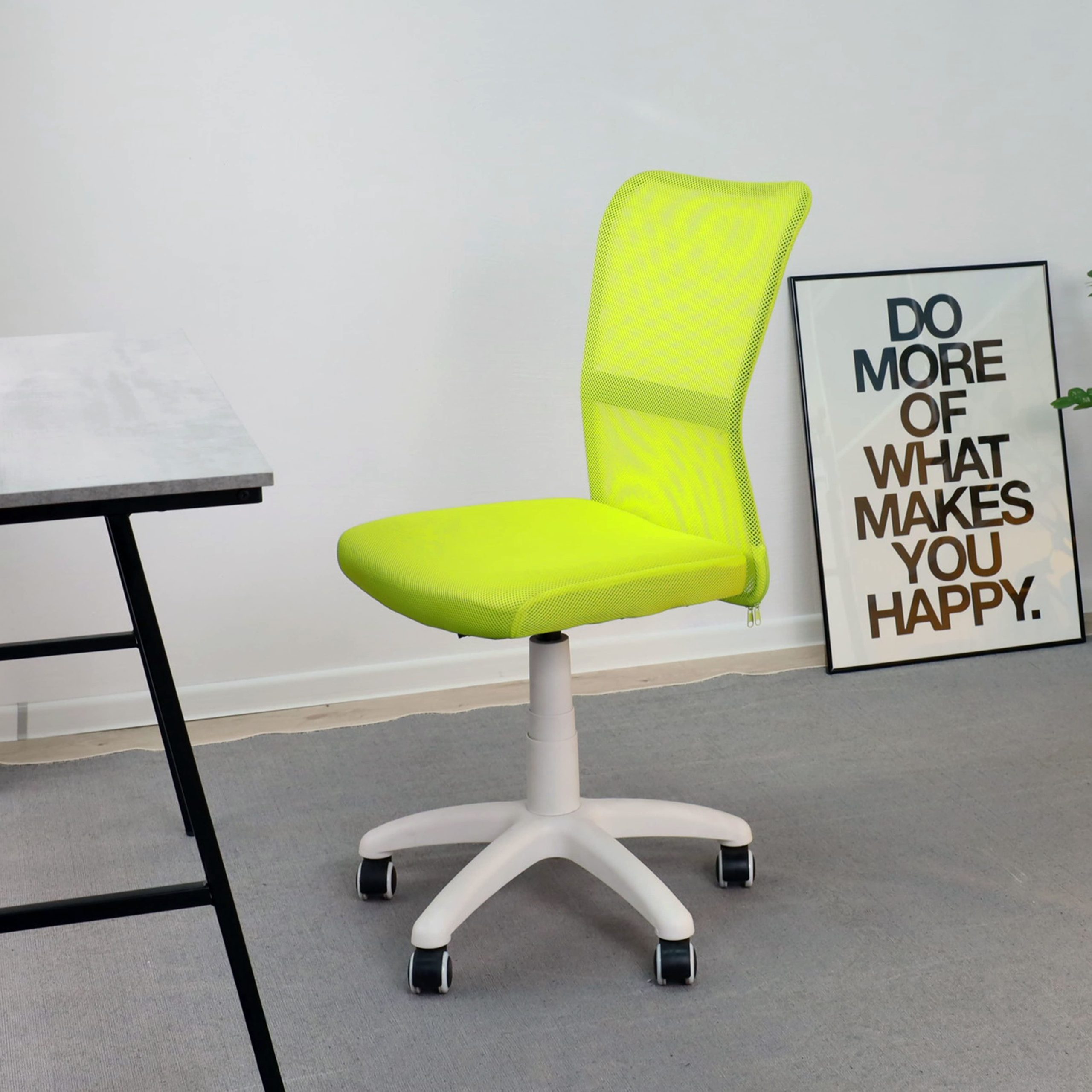 Кресло поворотное EVA, ткань-сетка, (салатовый)