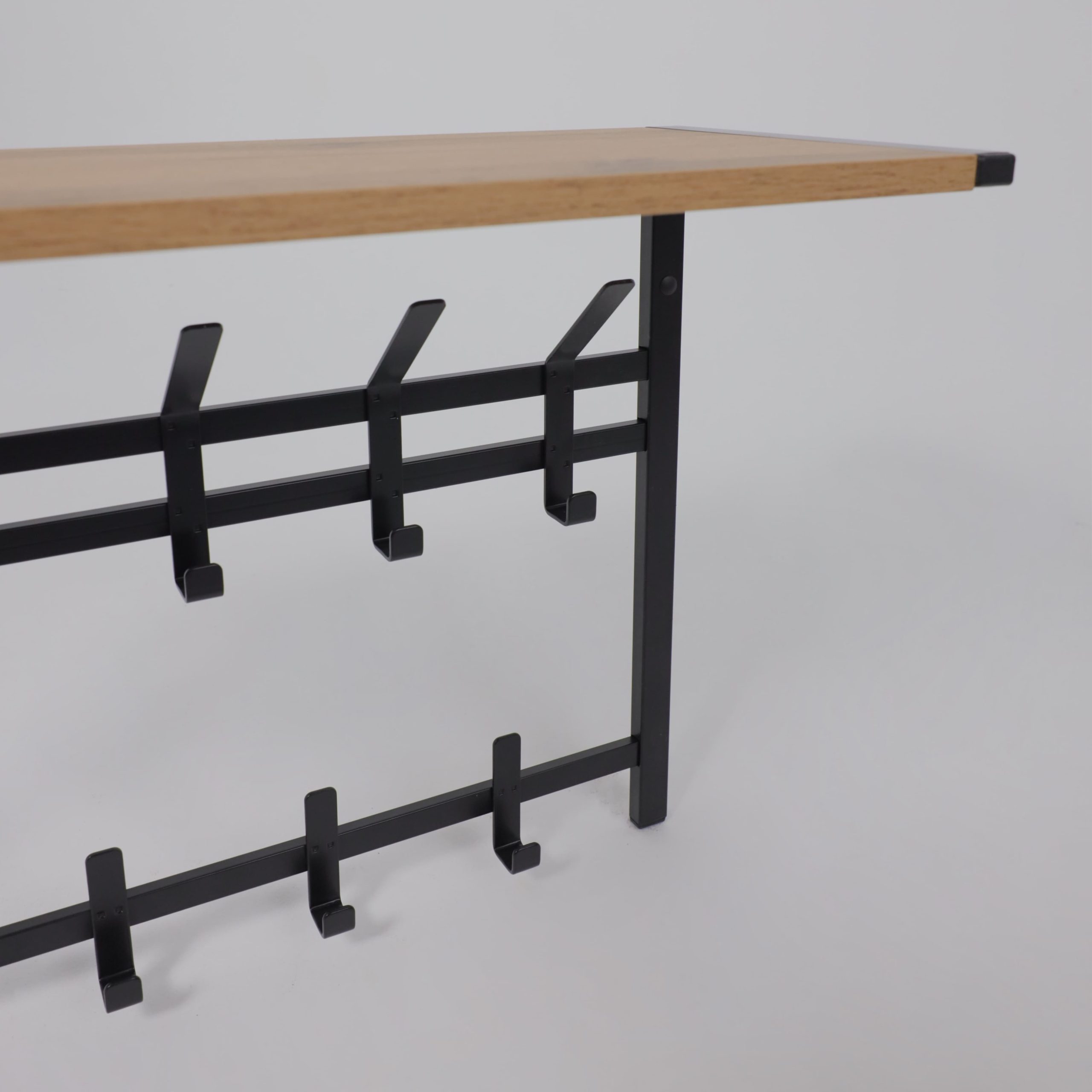 Вешалка с полкой 2-х ярусная ТОРОНТО 22Д, (чёрный)