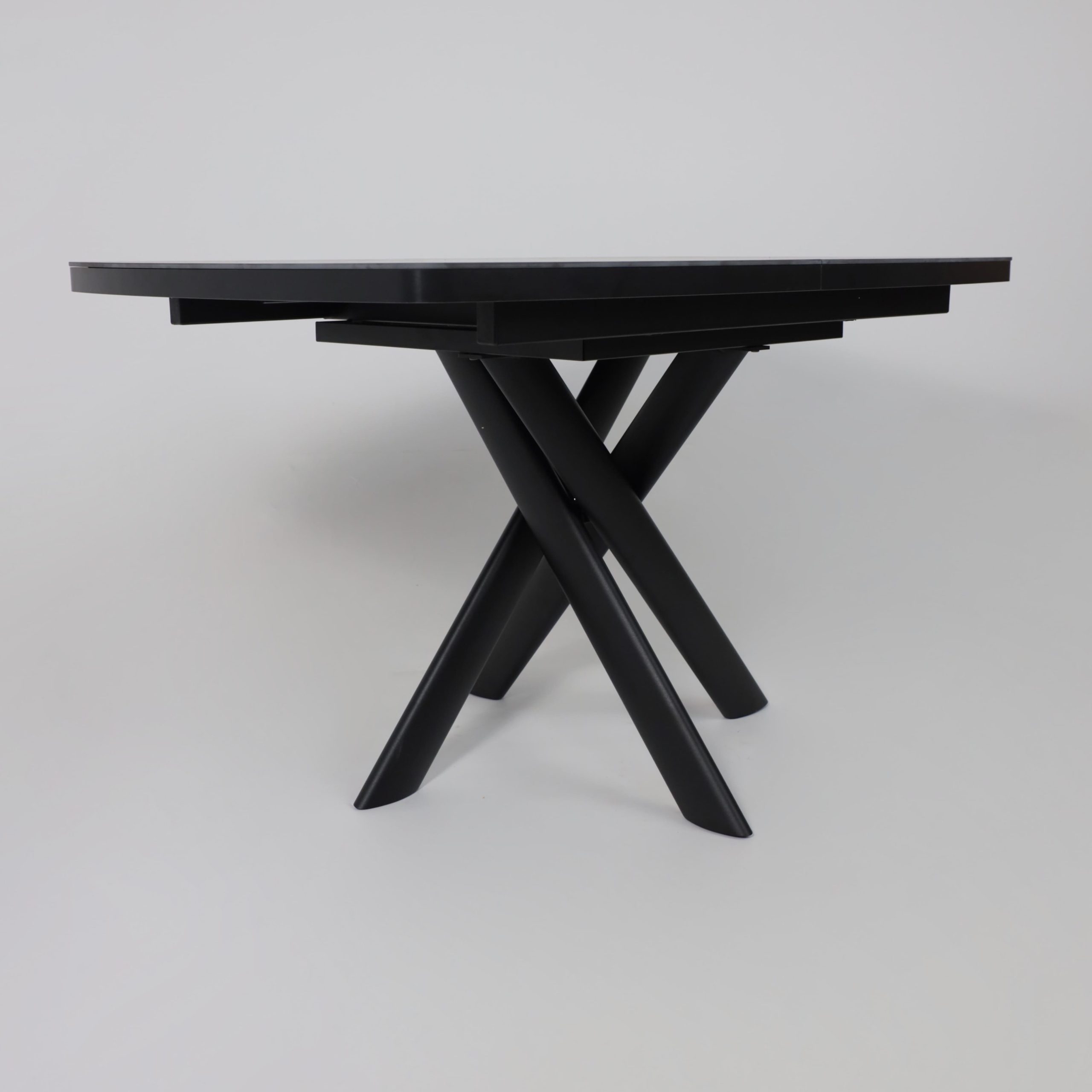 Стол LEONEL-130, раздвижной 130(165)х85, STONE BLACK ST CER/Черный