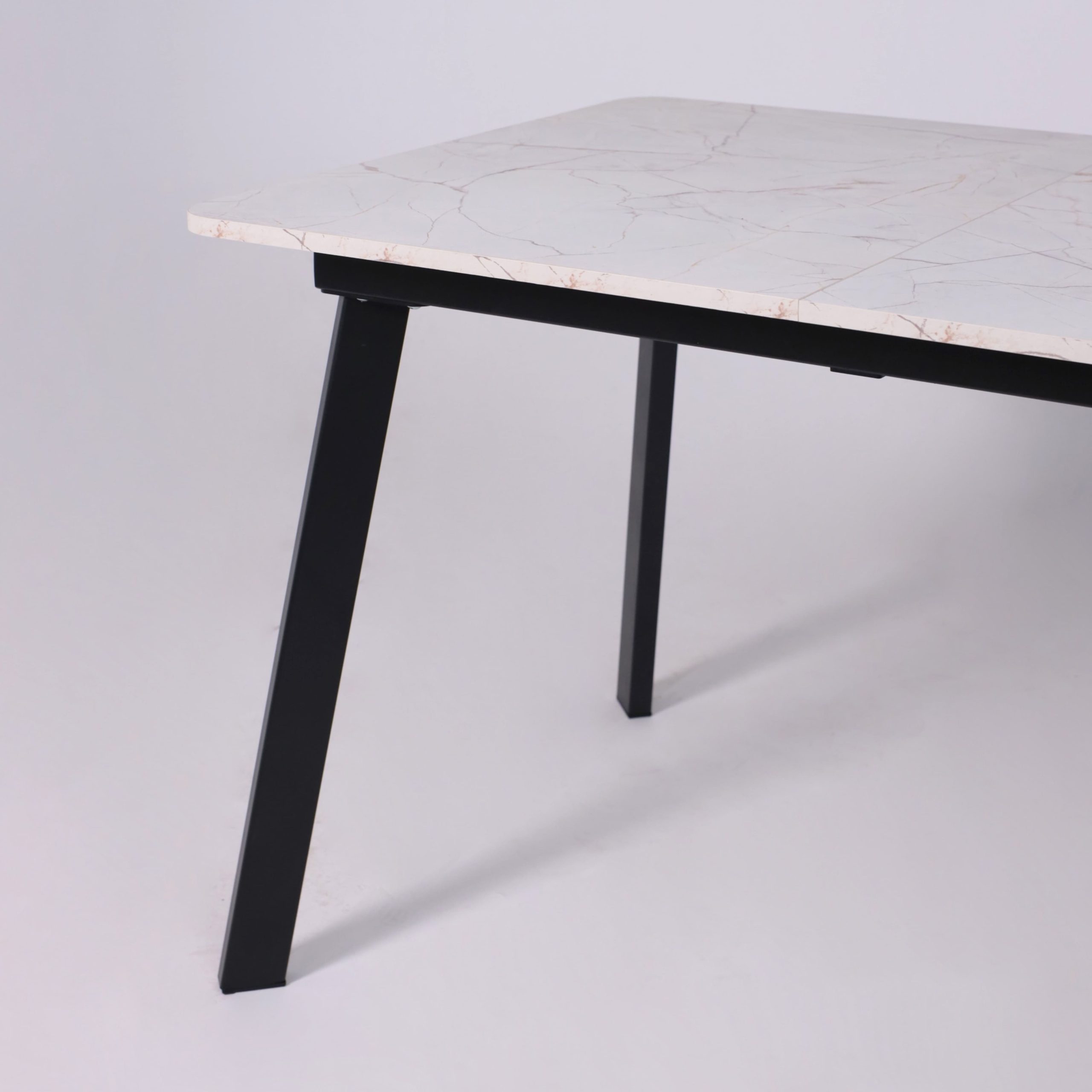 Стол AV 1209/1, ЛМДФ, раздвижной 1200(1600)*800 Азул Оникс/черный