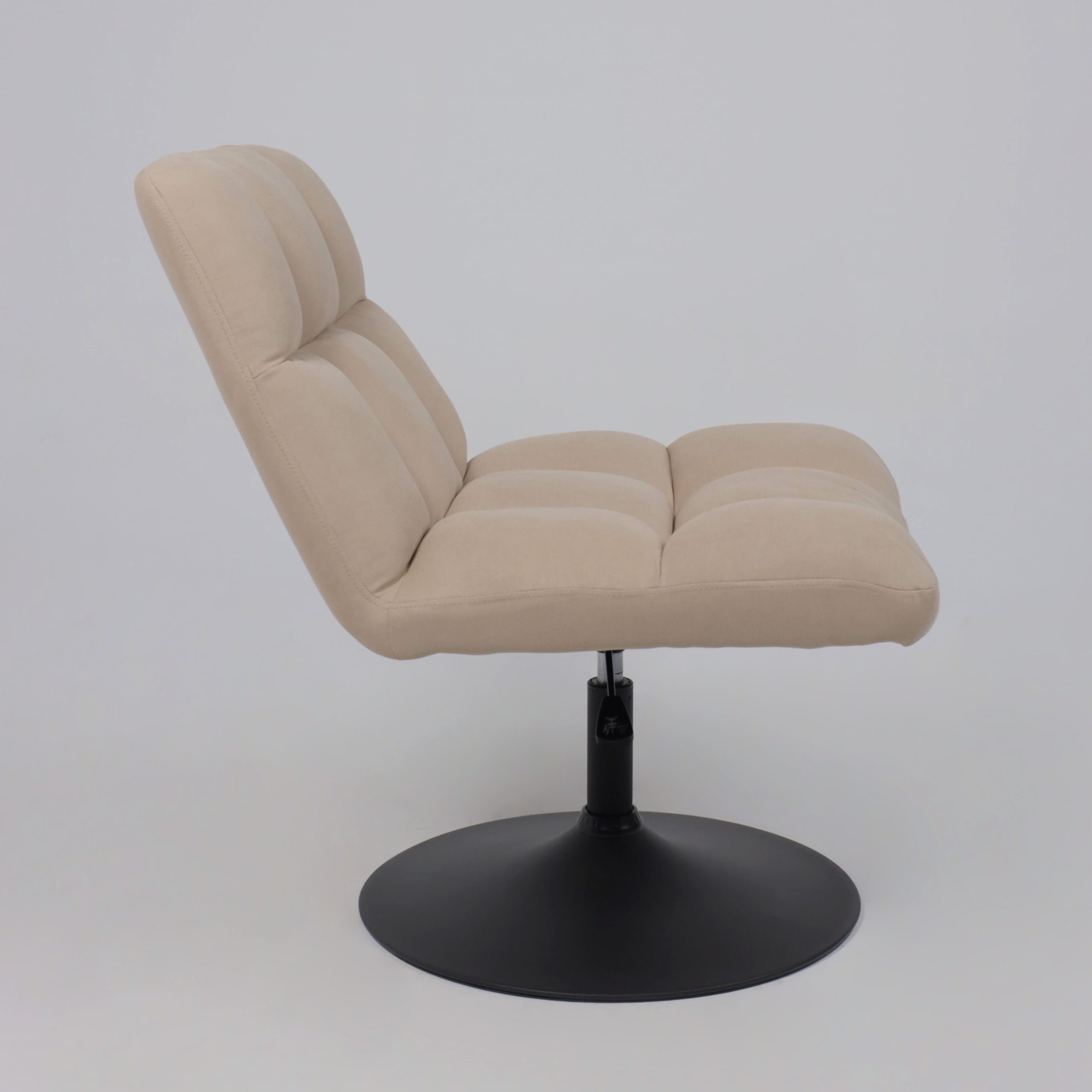 Кресло GRANDE, поворотное, песочная ткань Linen Fabric-3/черный