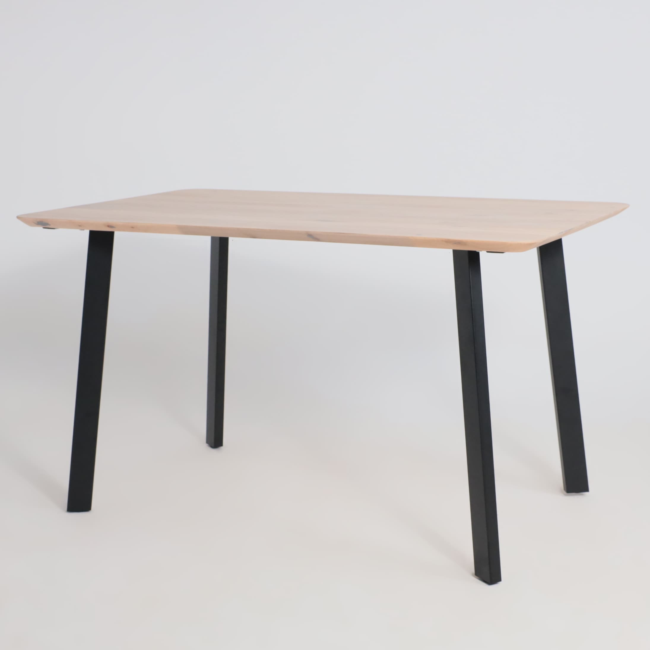 Стол МАЙОН, 130*80*74, дуб беленый/черный (ПР-2 DSW (Т27) (02) КС-60)