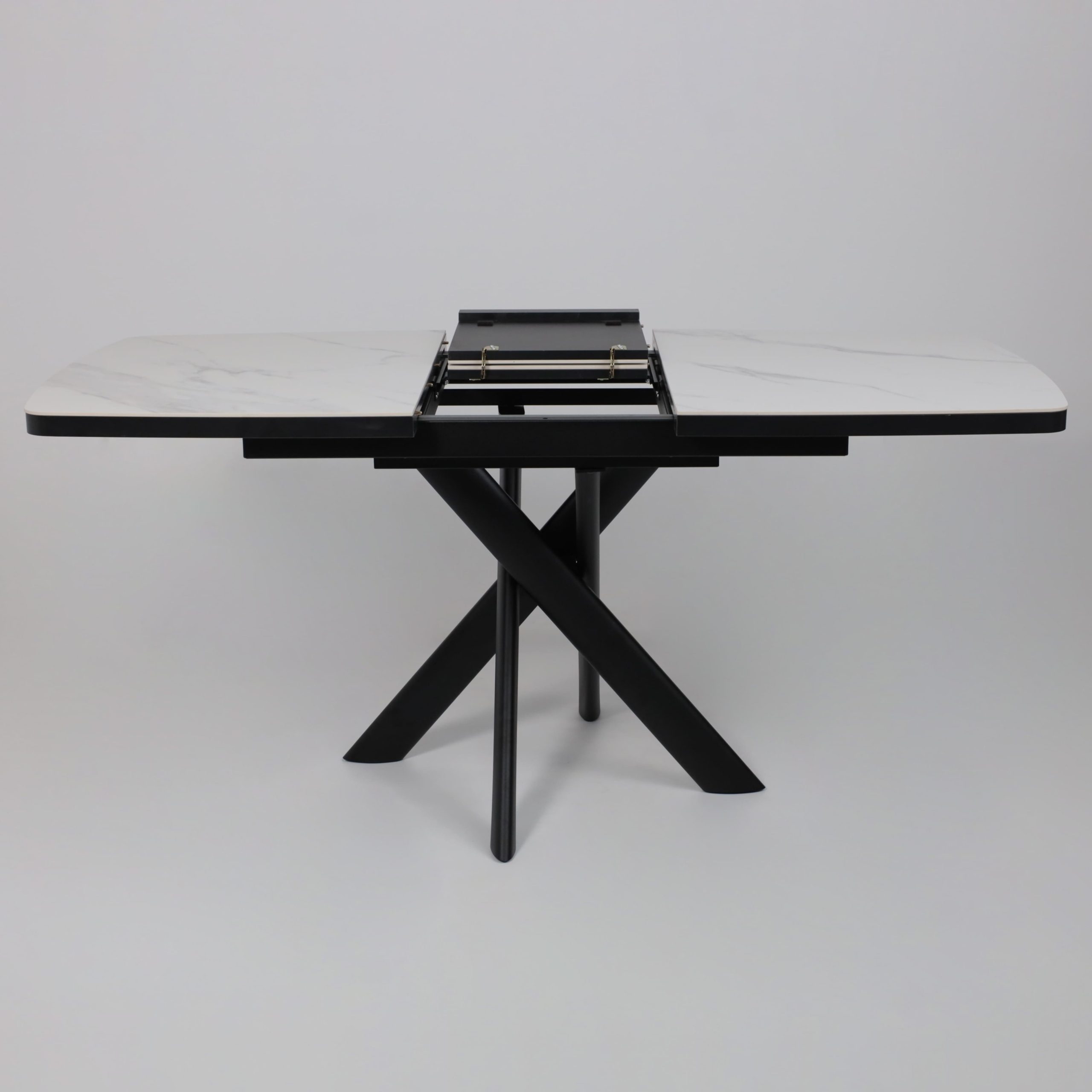 Стол LEONEL-130, раздвижной 130(165)х85, CALAKATTA ST CER/Черный