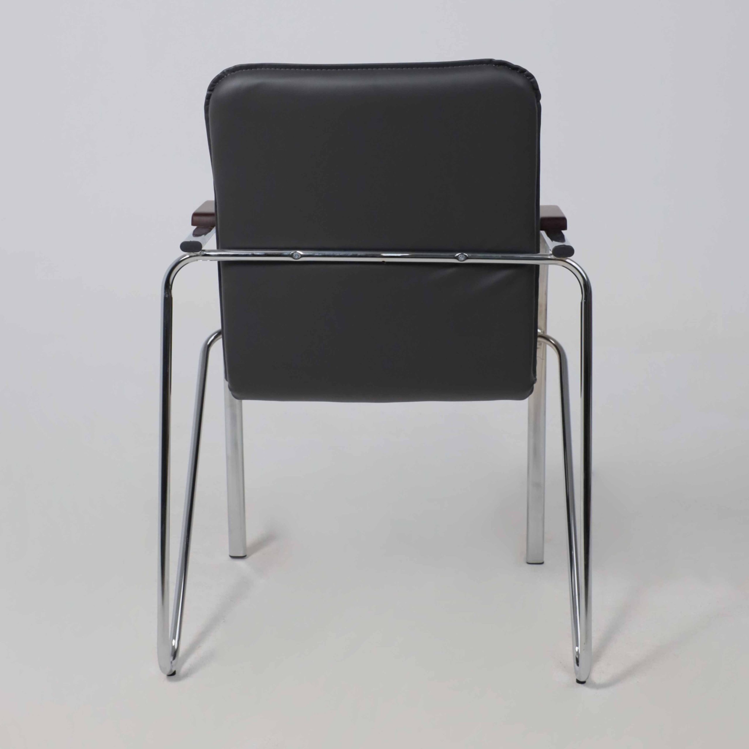 Кресло SAMBA AKS-1 Pegasso темно-серый, подлокотники дерево темное