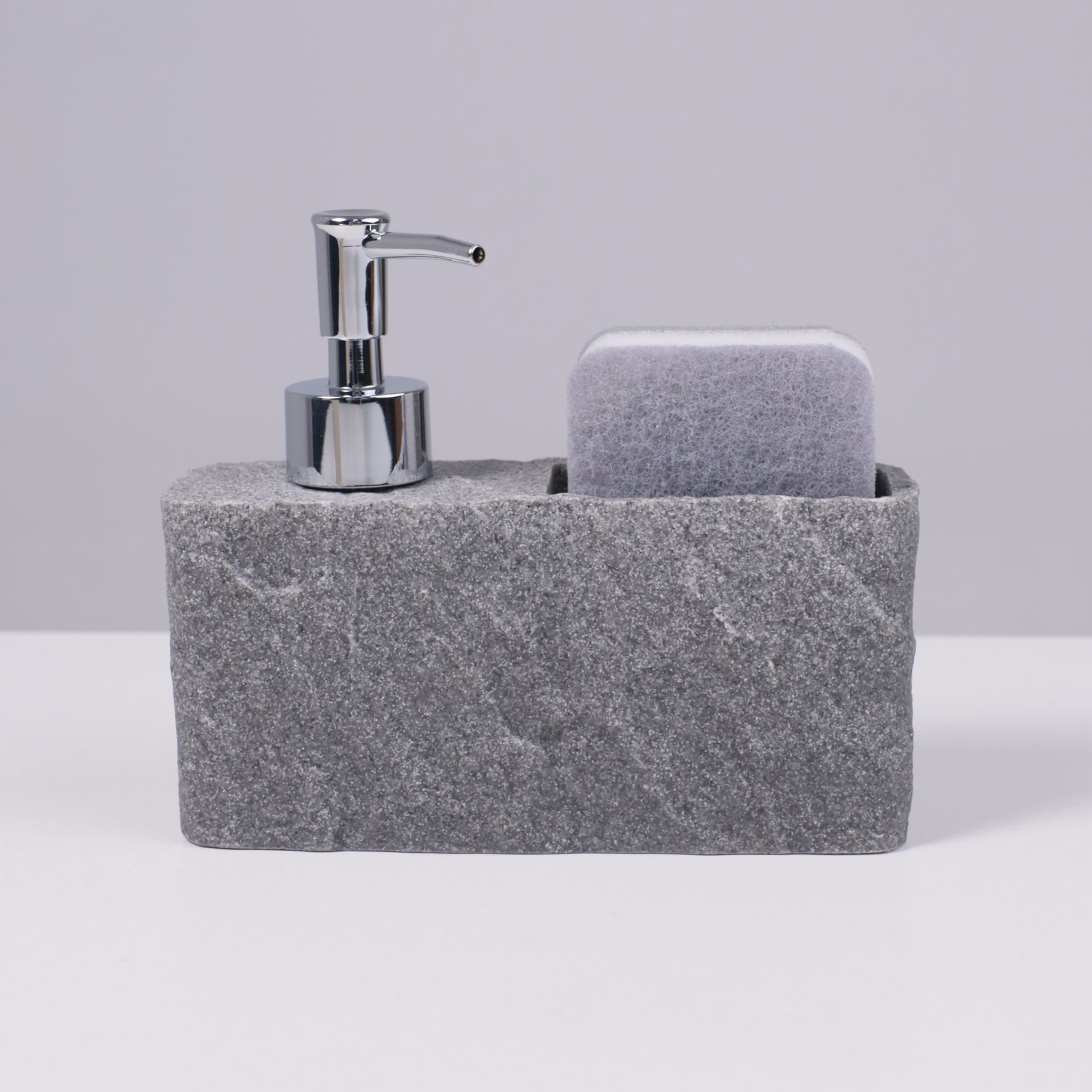 Дозатор декоративный с подставкой для губки NEXUS, серый