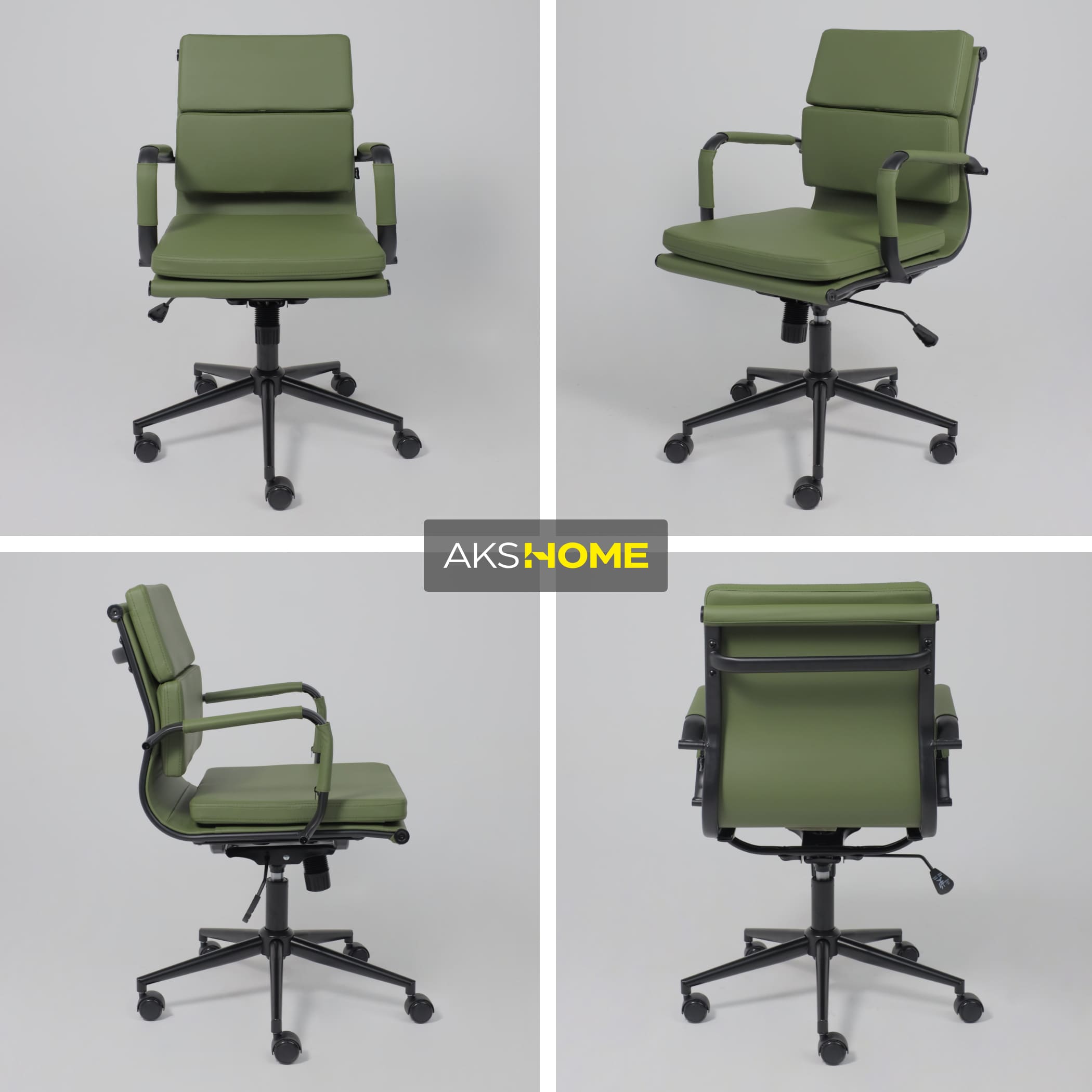 Кресло рабочее INDIGO, LB зеленый/черный