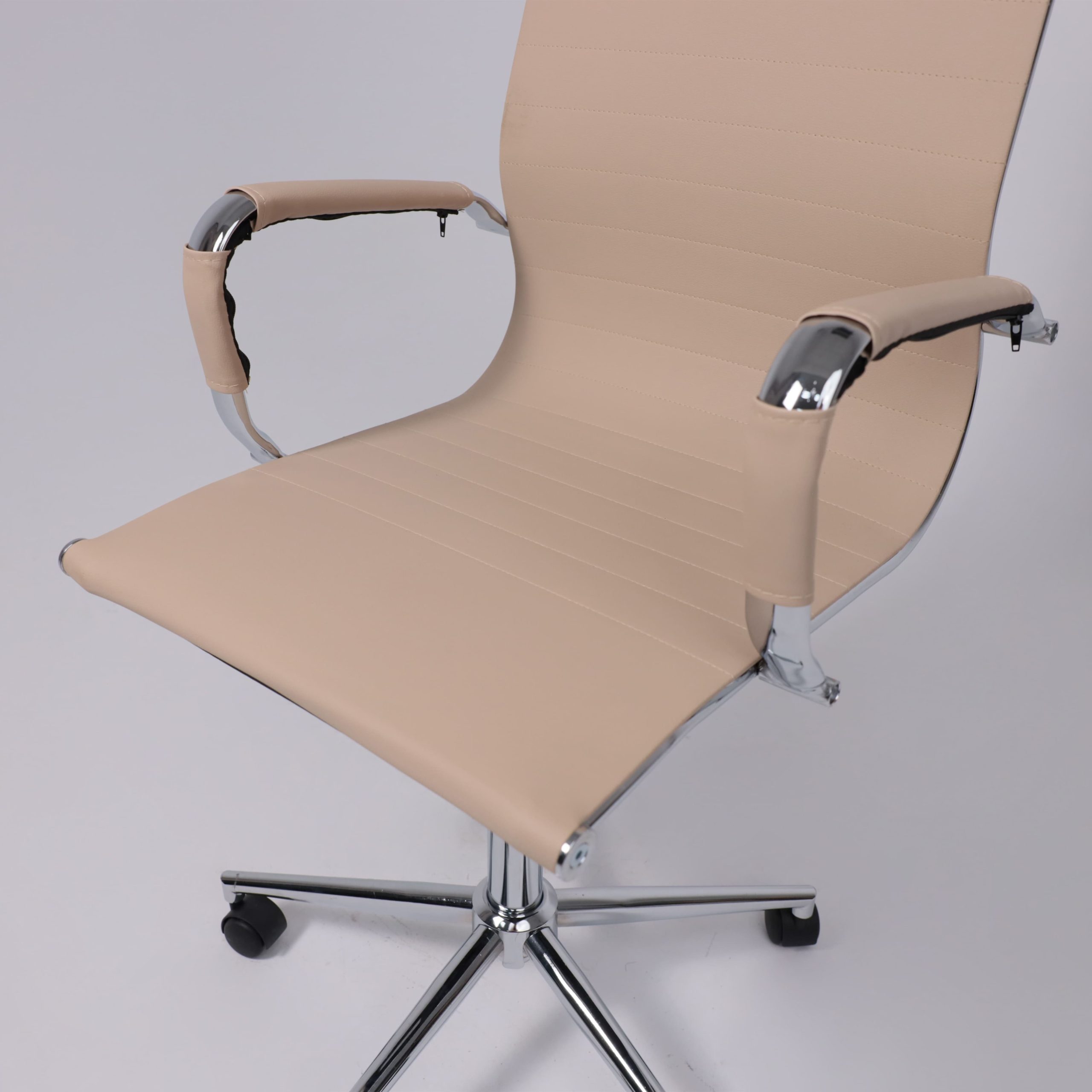 Кресло поворотное EVELIN, экокожа, бежевый