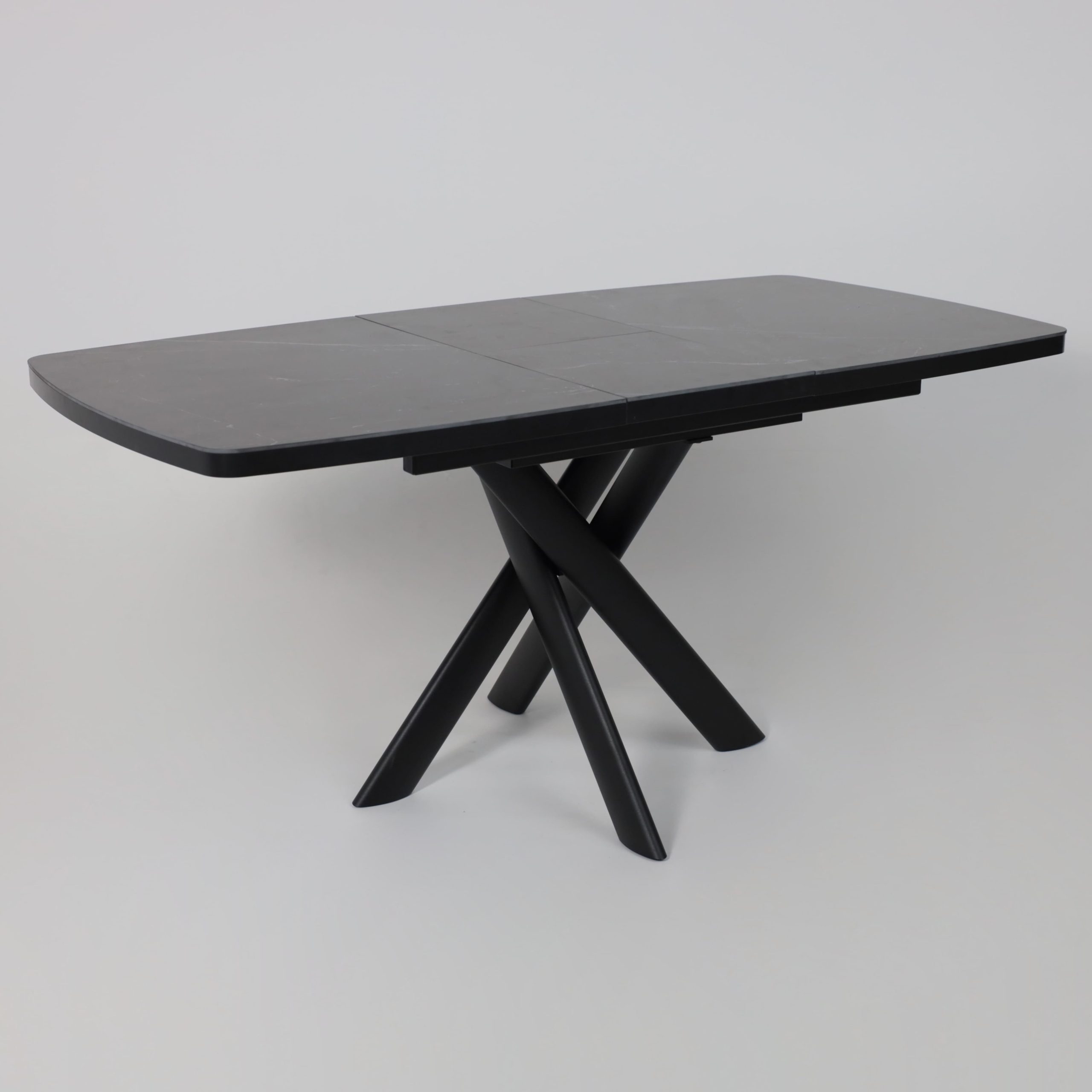 Стол LEONEL-130, раздвижной 130(165)х85, STONE BLACK ST CER/Черный