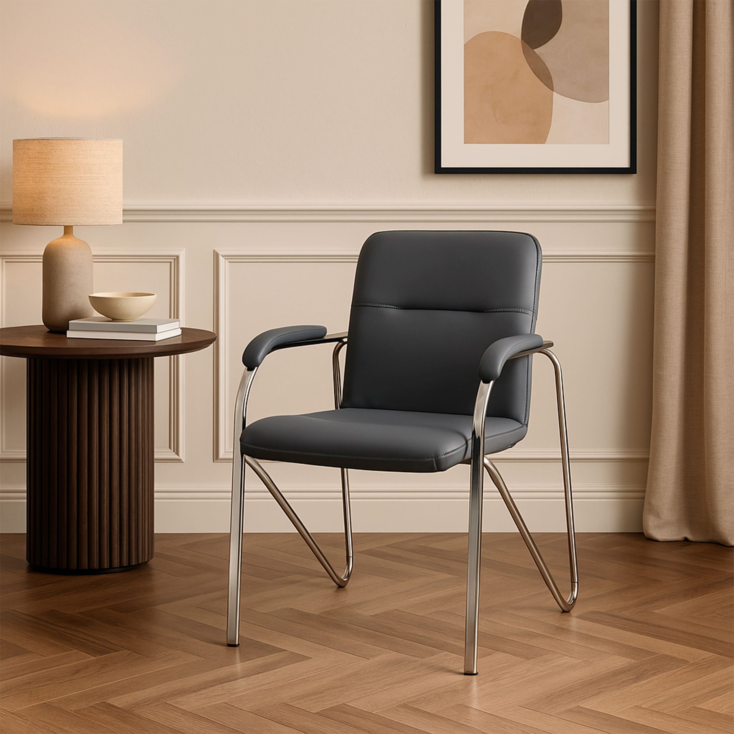 Кресло SAMBA AKS-1 Pegasso светло-серый, мягкие подлокотники