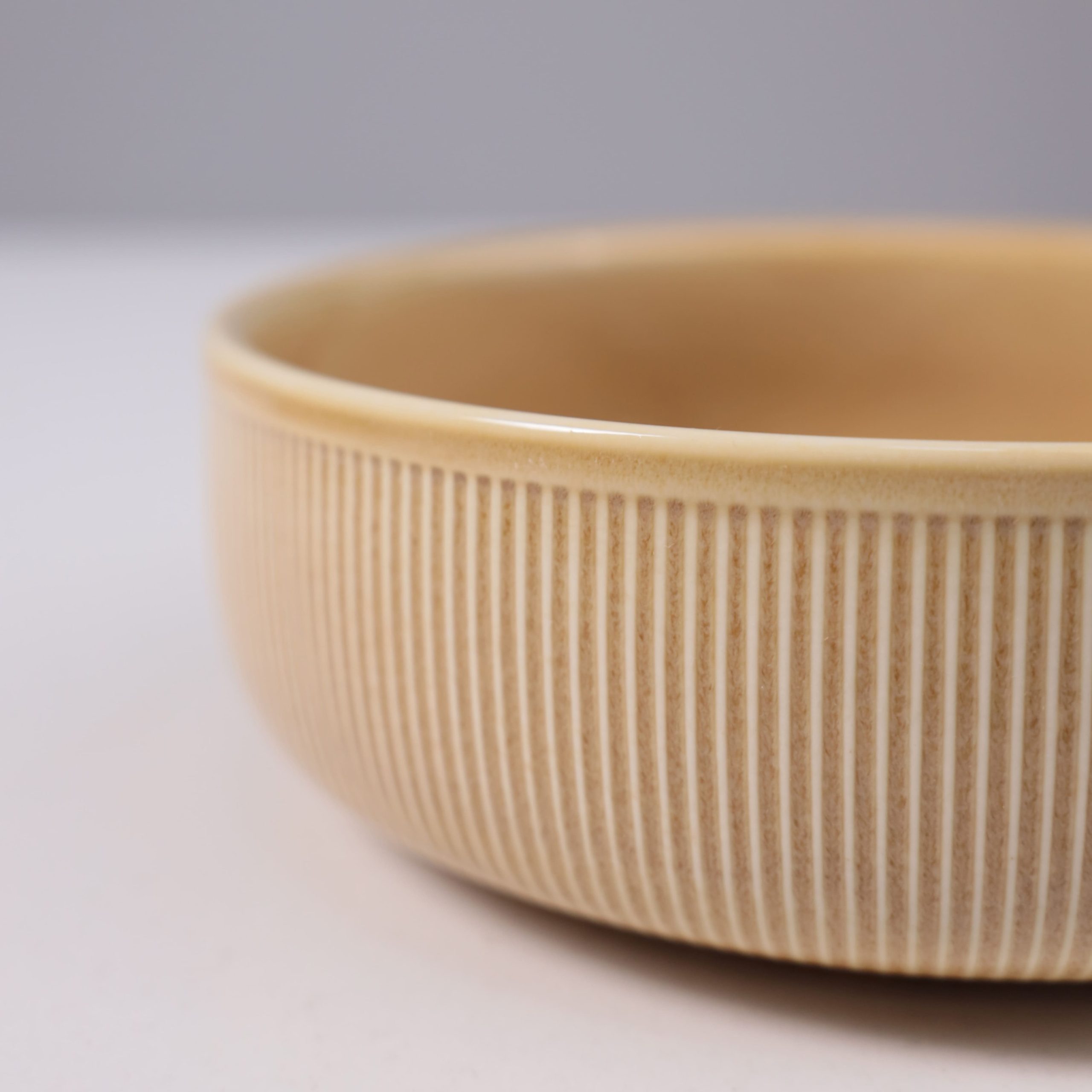 Боул-миска STRIA, фарфор, пшеничный, d16,5*5,5см