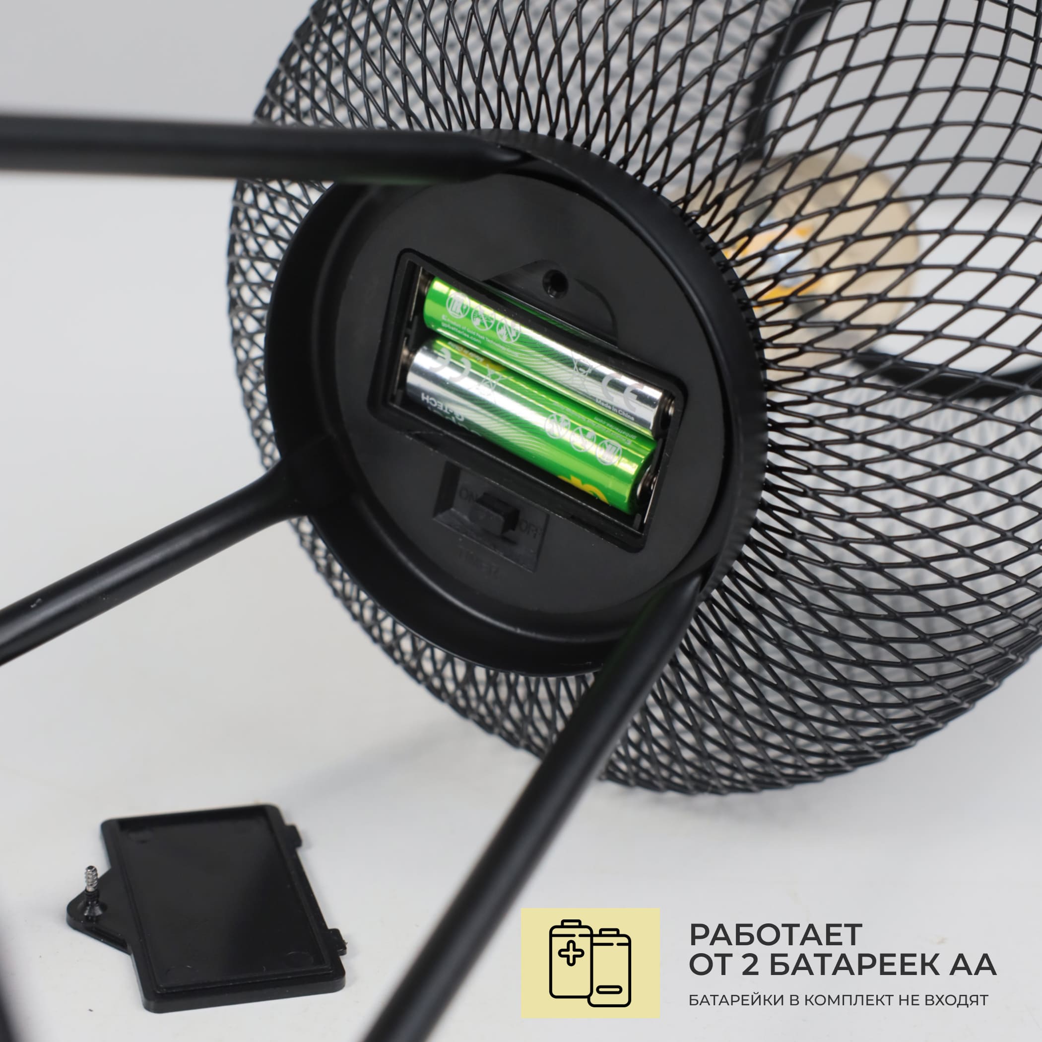 Светильник напольный AKS тип 1 ( Фонарь на подставке 28х58см 1LED, 2АА )