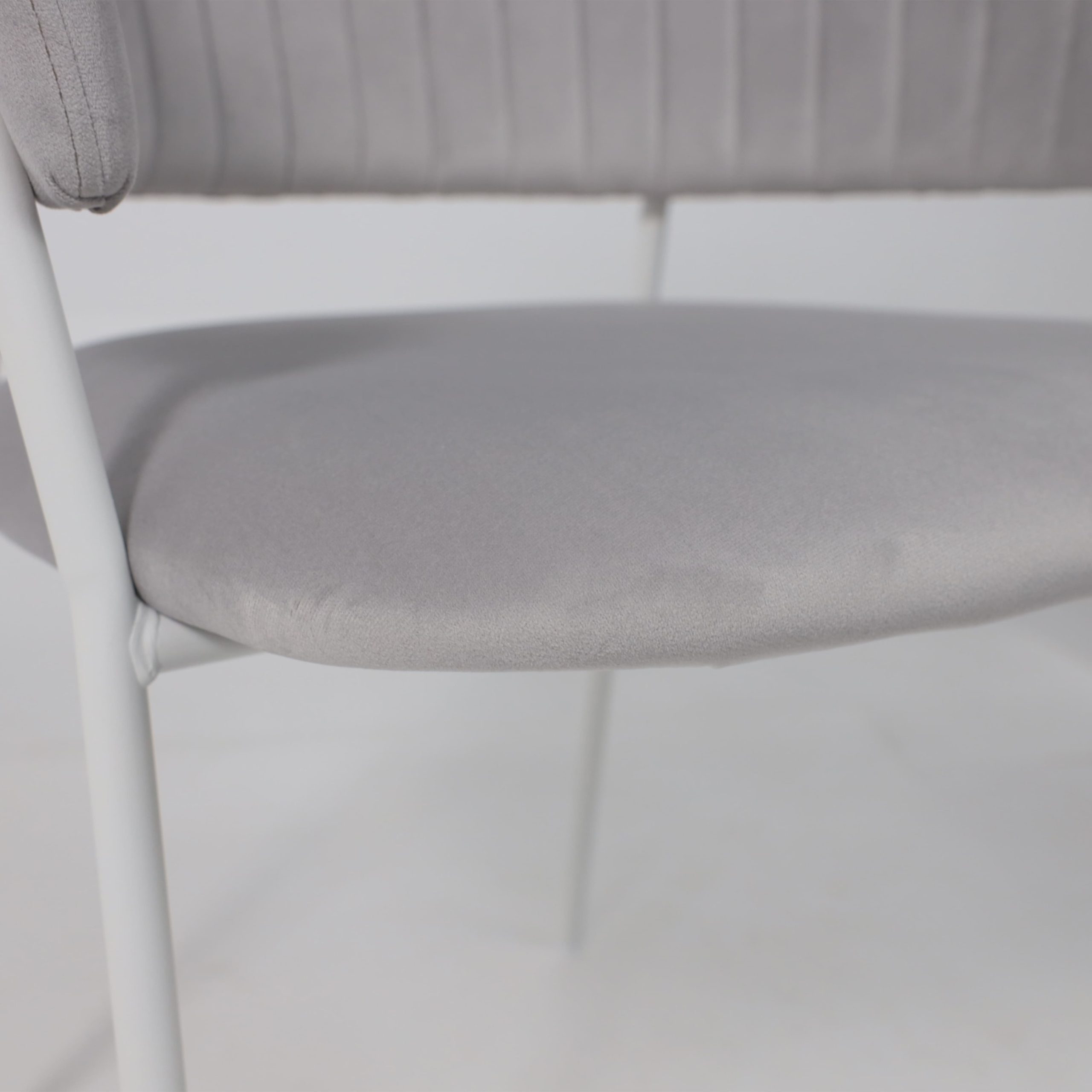 Стул AV 433, светло-серый бархат H-09/белый