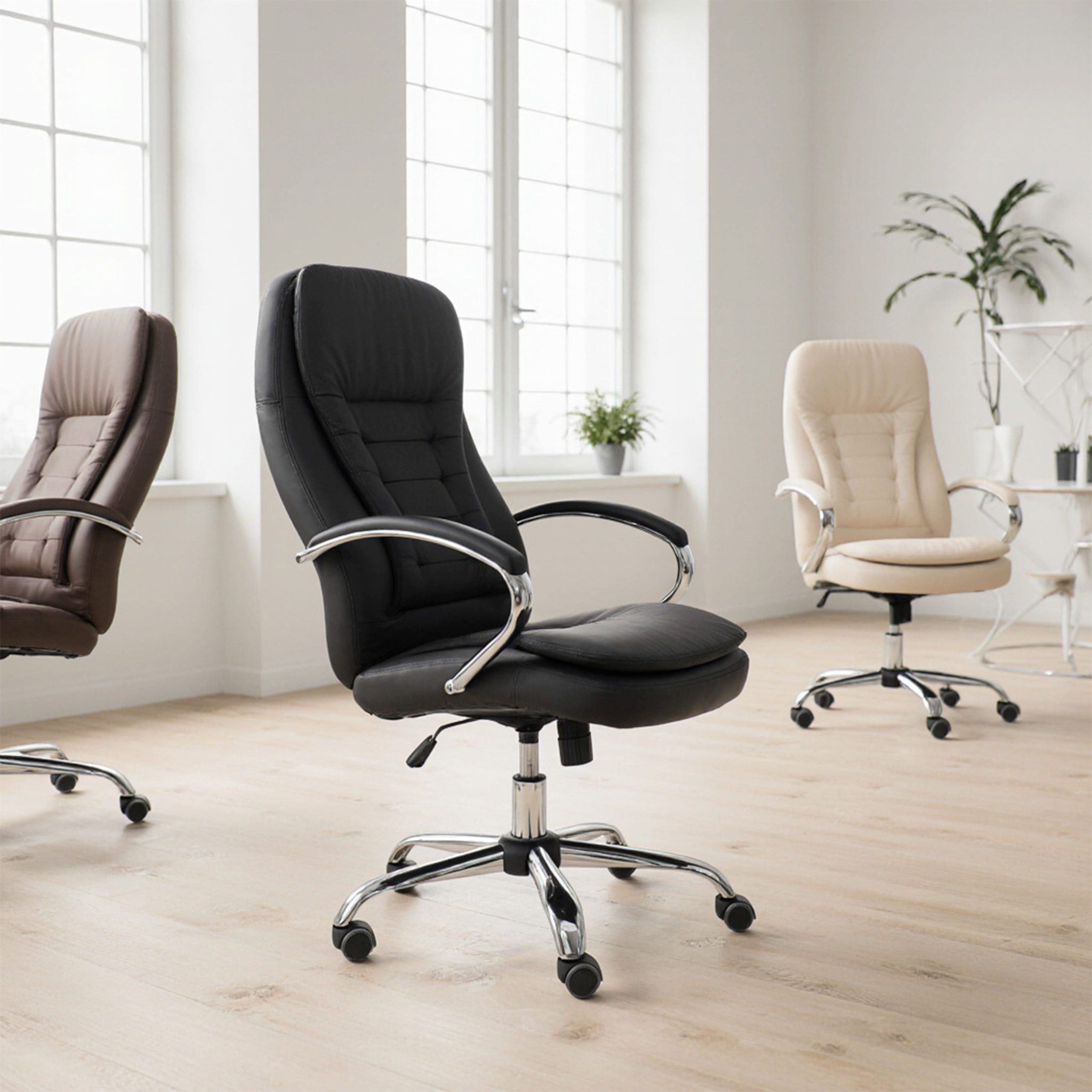 Кресло рабочее, поворотное RICHARD, коричневый