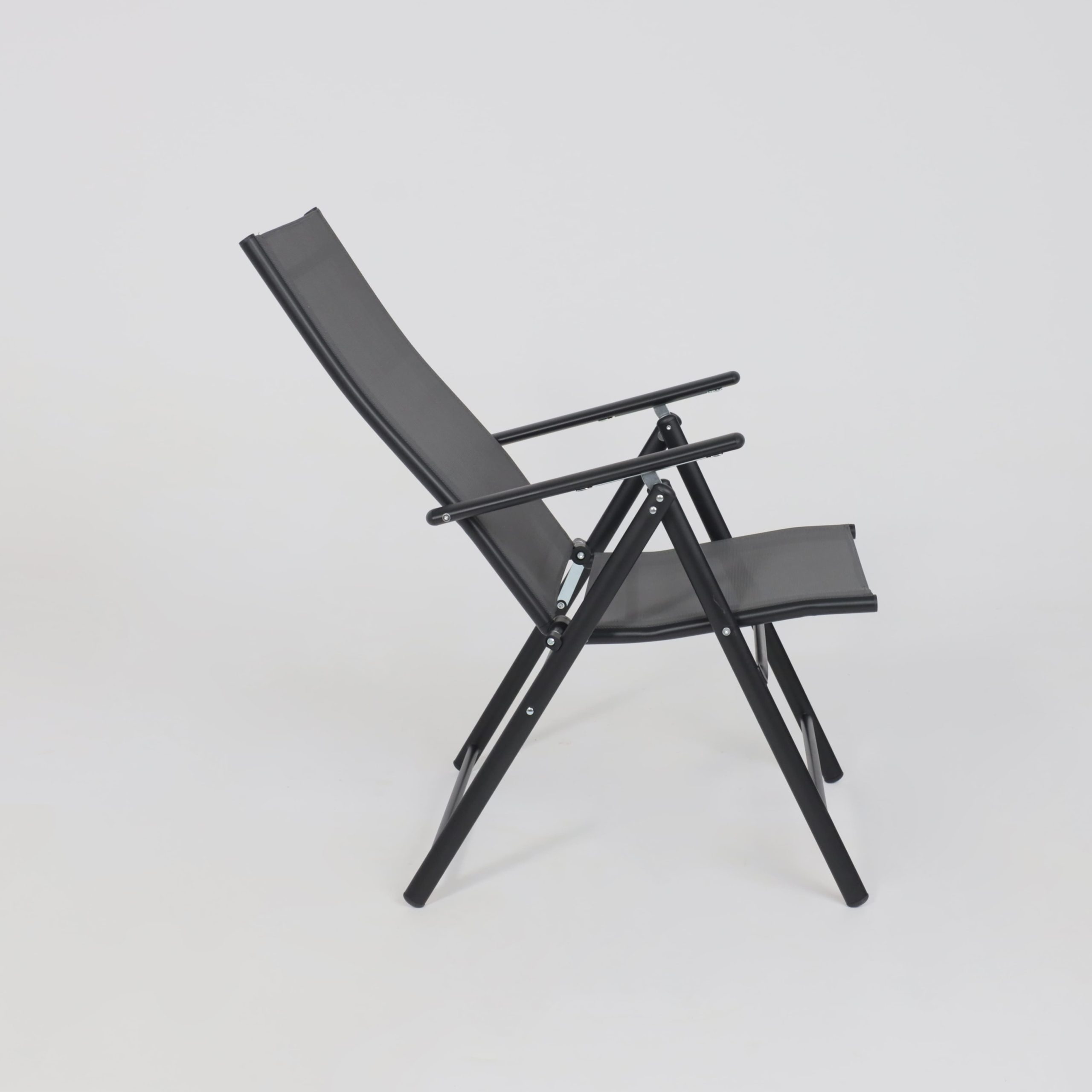 Кресло складное садовое CATANIA, серый/черный