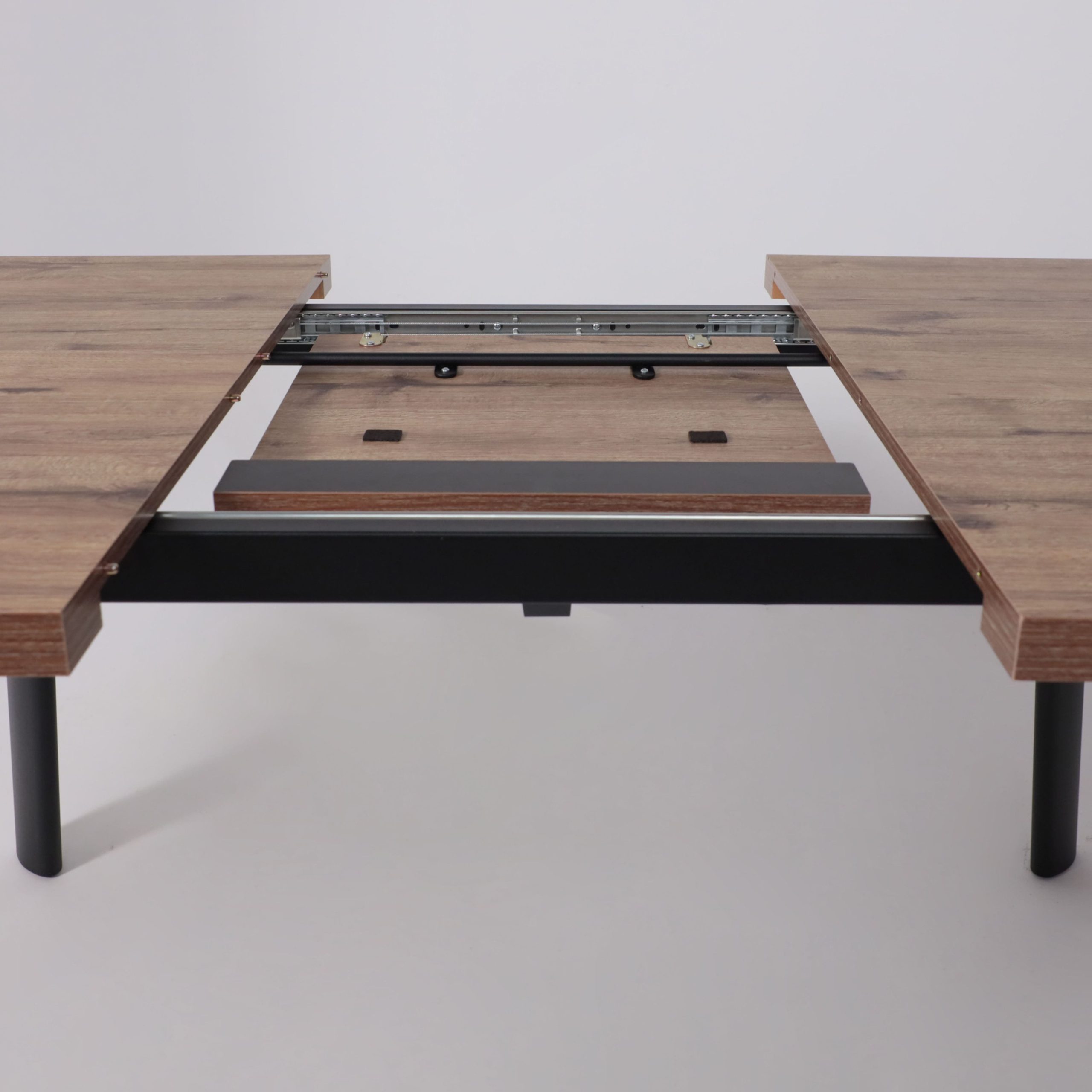 Стол LEON LUX RADIAL-180, раздвижной 180(240)х95, Дуб Веллингтон/Чёрный