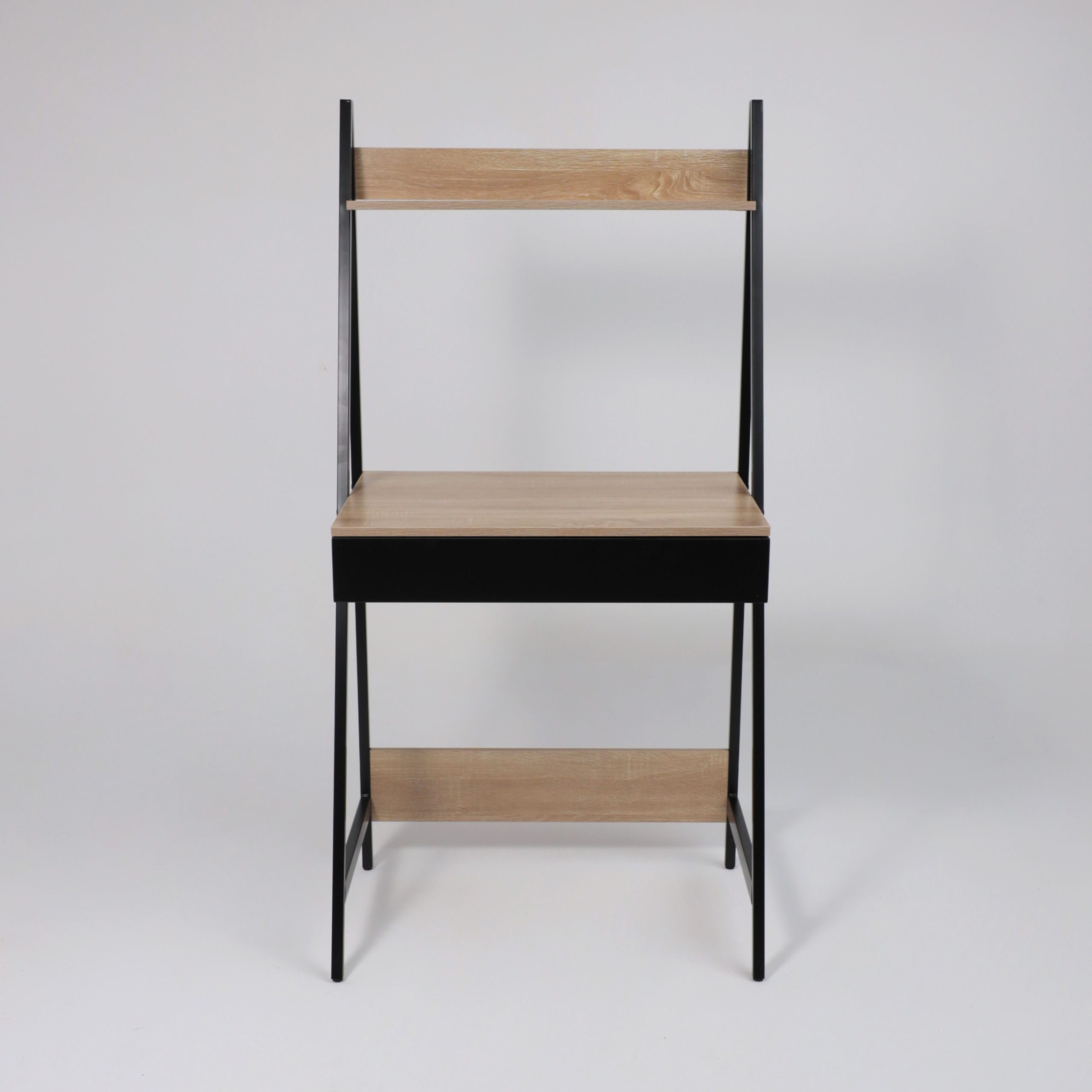 Стол письменный SHAPE, светлый дуб/черный металл, 740*480*1465