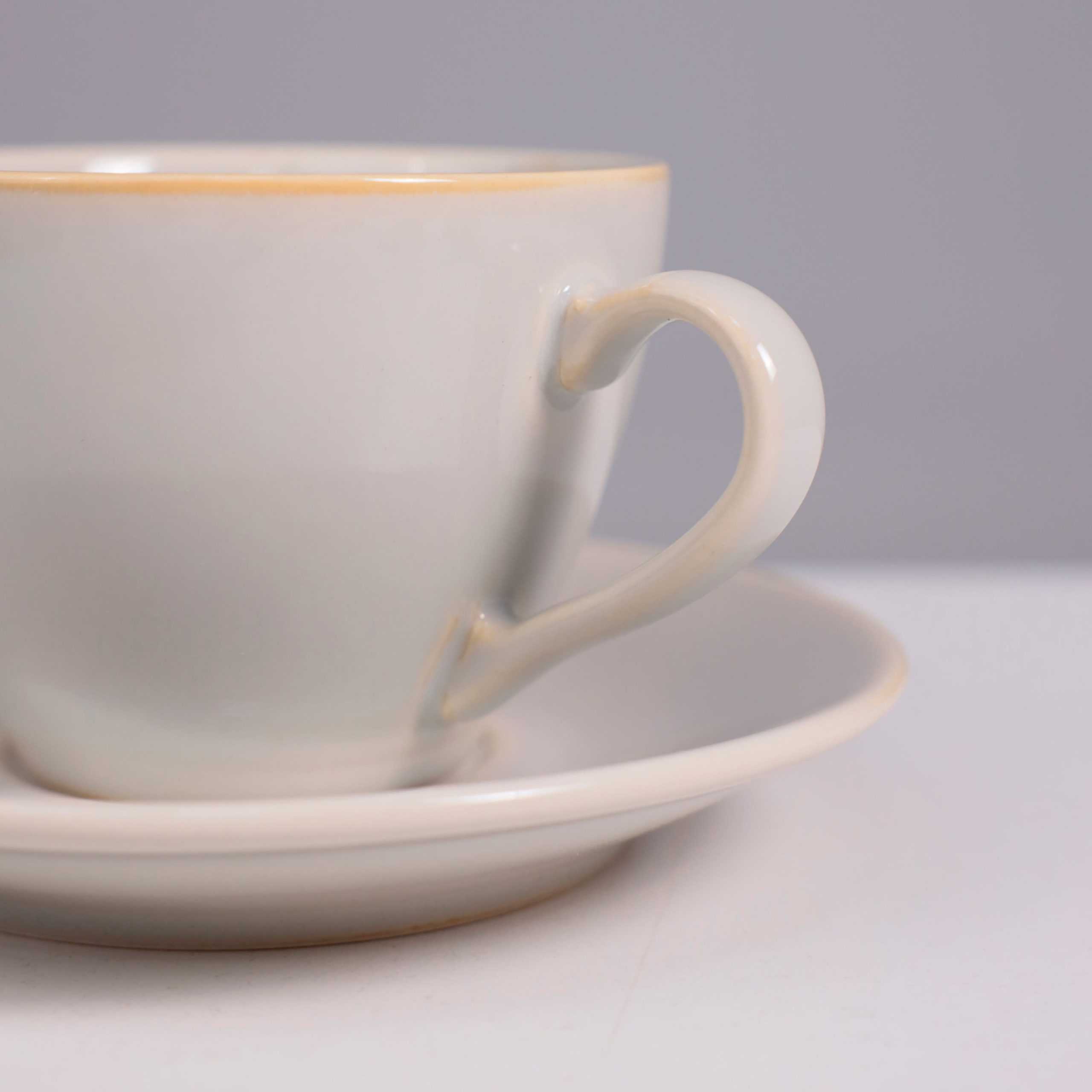 Чайный набор OPALUS, фарфор, айвори, кружка 200мл + блюдце
