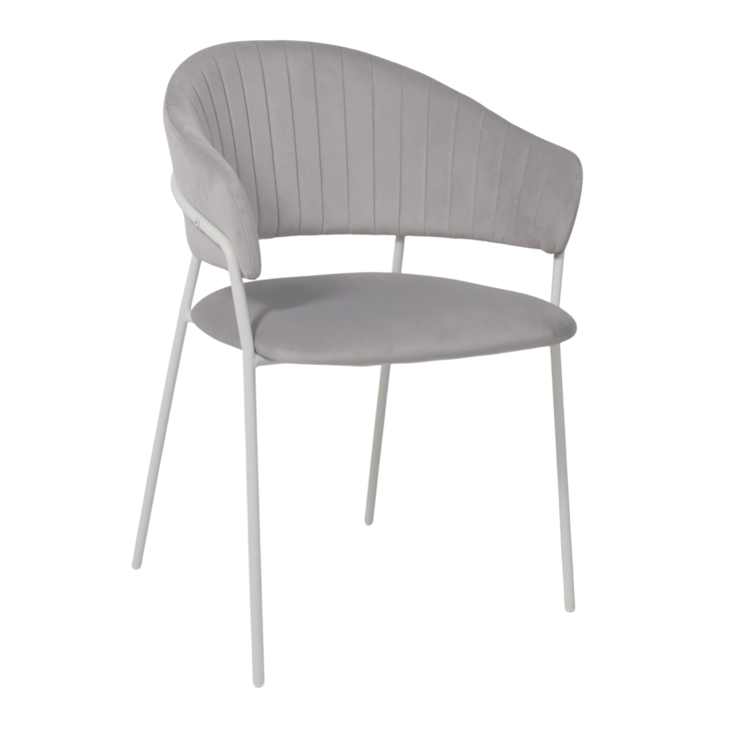 Стул AV 433, светло-серый бархат H-09/белый