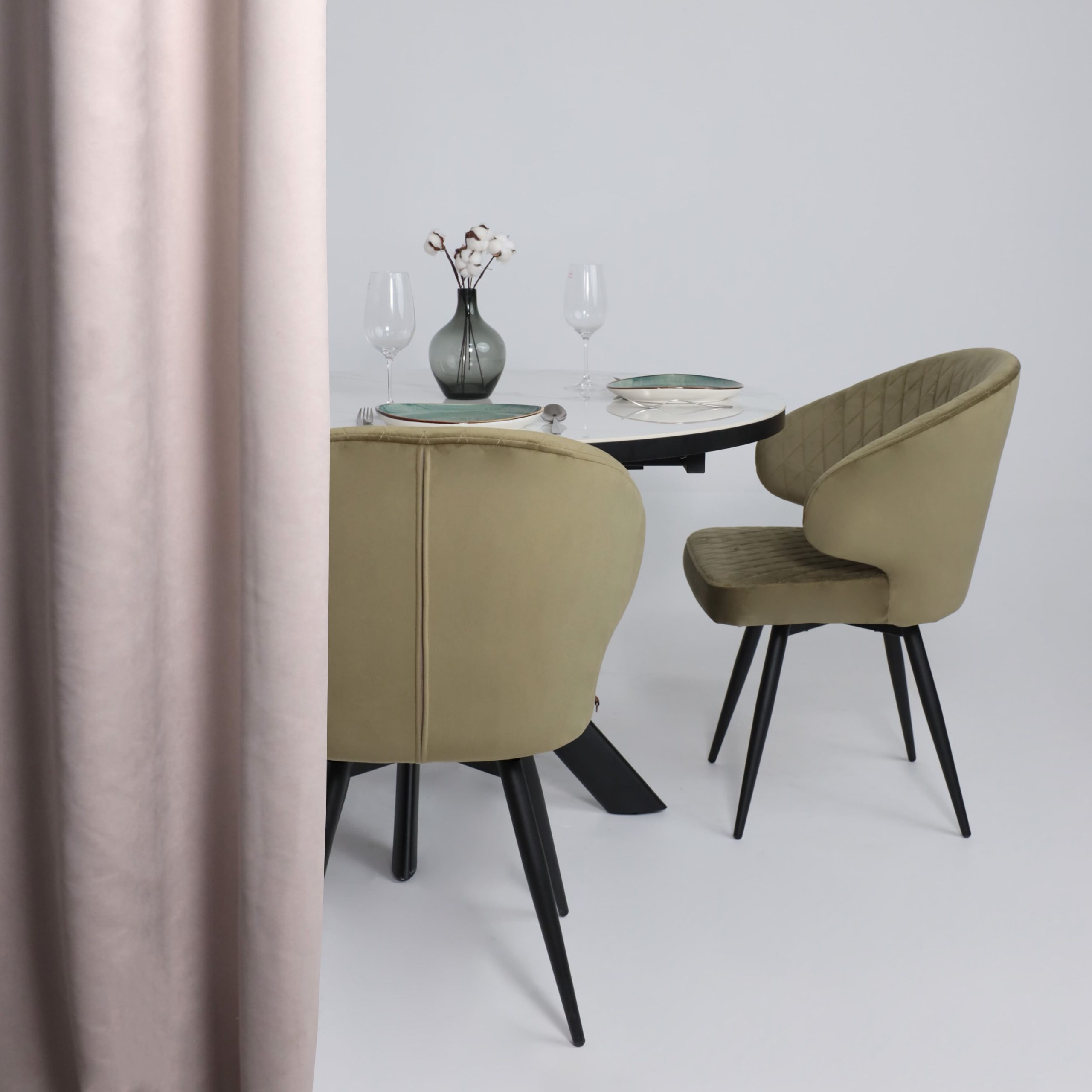 Стул ROB-R1 360, d12 OLIVE LUXчерный