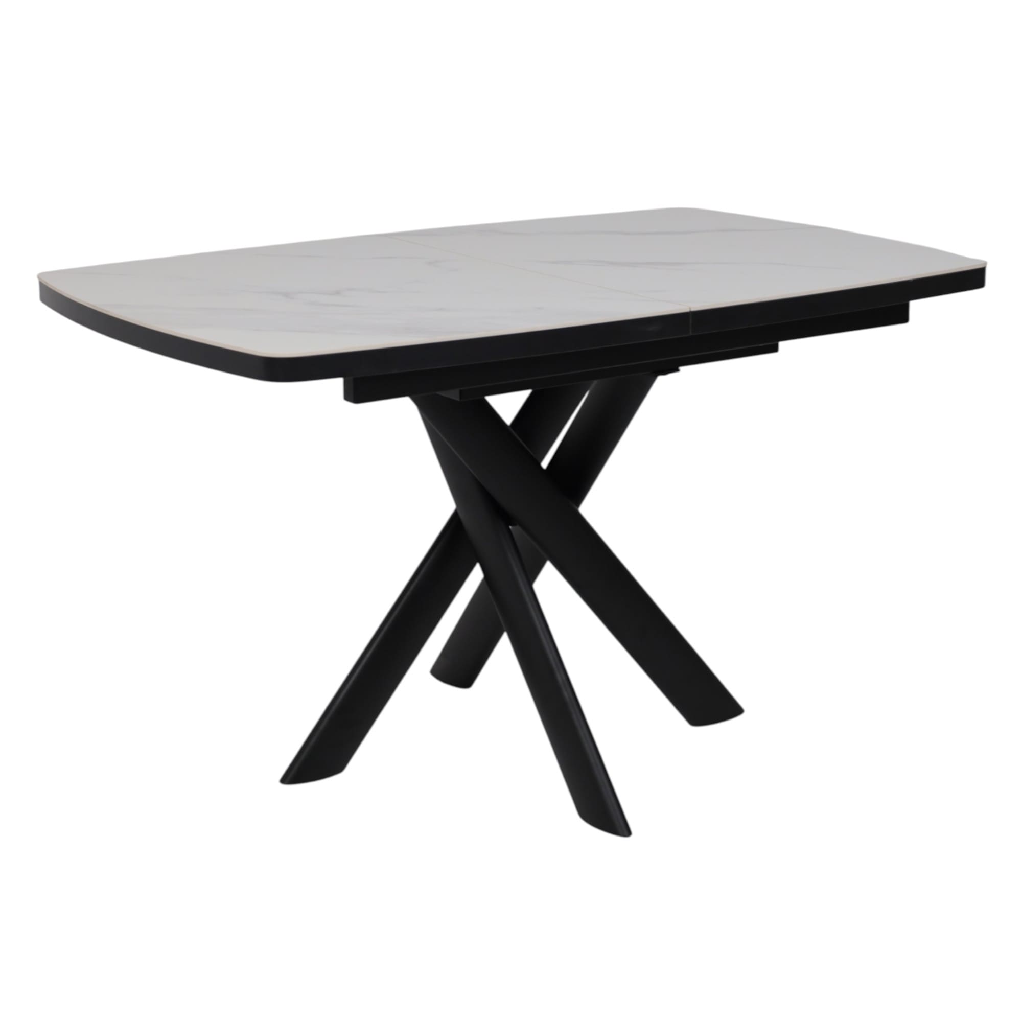 Стол LEONEL-130, раздвижной 130(165)х85, CALAKATTA ST CER/Черный