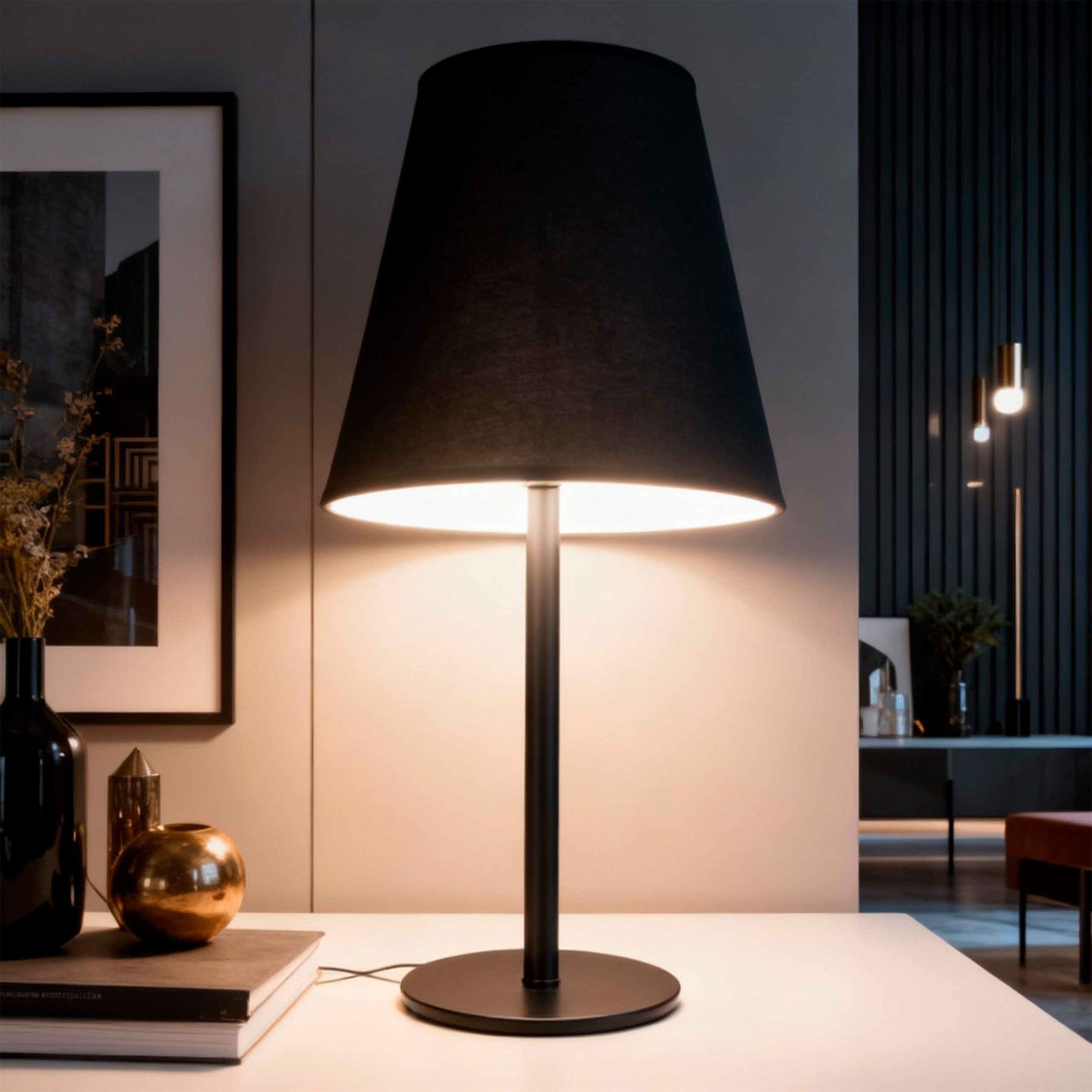 Светильник SHADOW, настольный, E27, черный