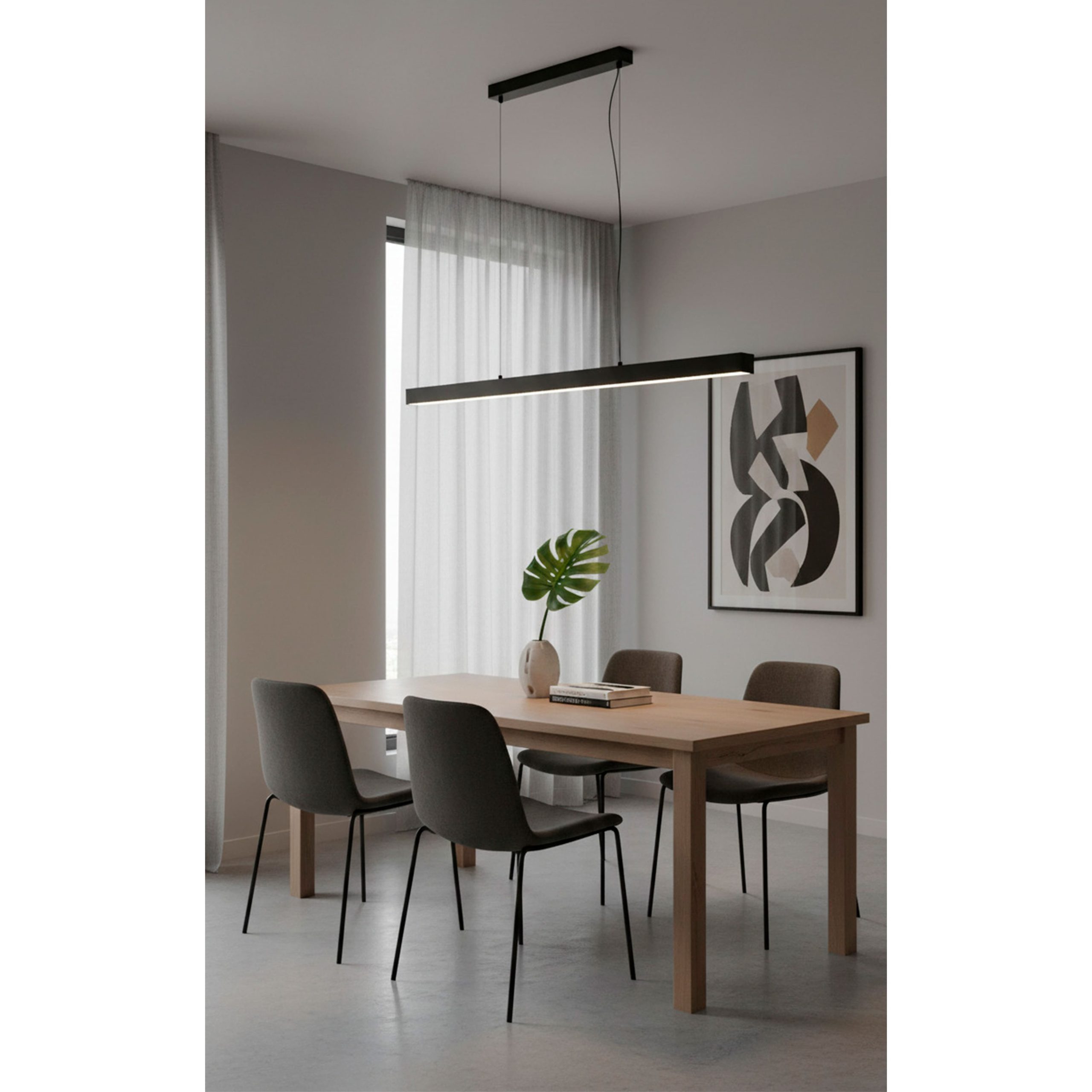 Светильник STRING, потолочный, LED, 80 см, черный