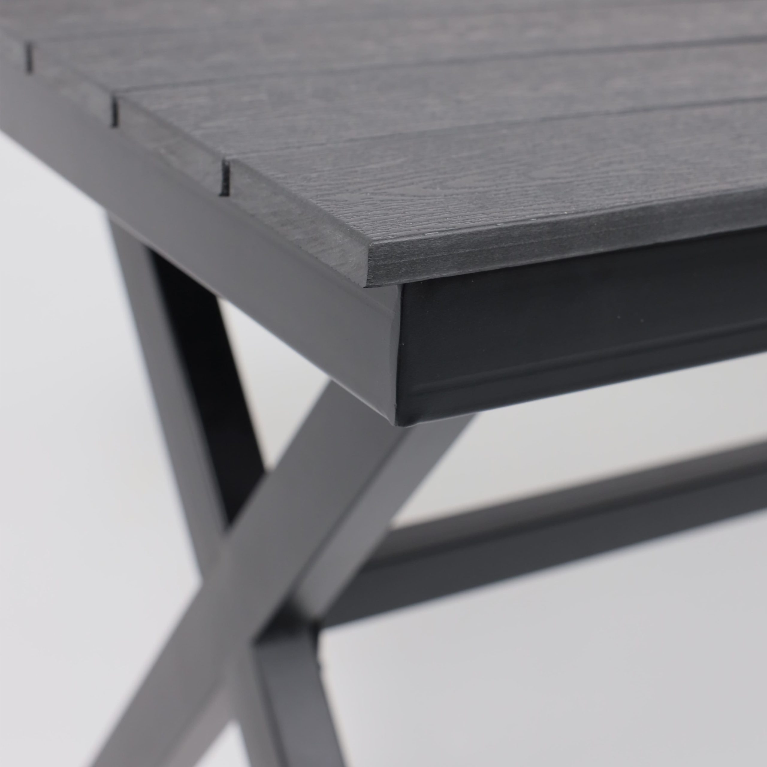 Стол садовый FLORENCE, 160*80*77, сталь-черная/чёрный