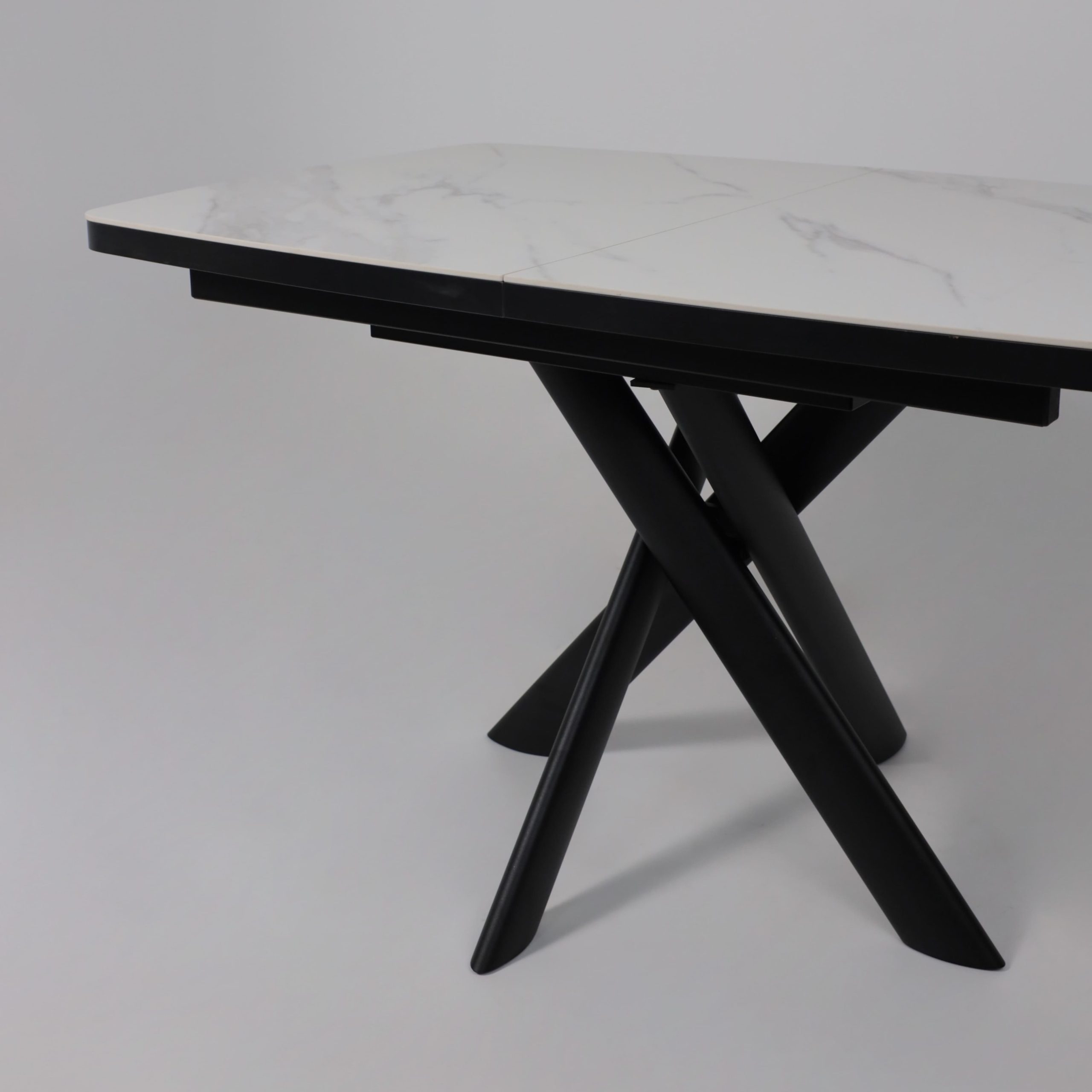 Стол LEONEL-130, раздвижной 130(165)х85, CALAKATTA ST CER/Черный