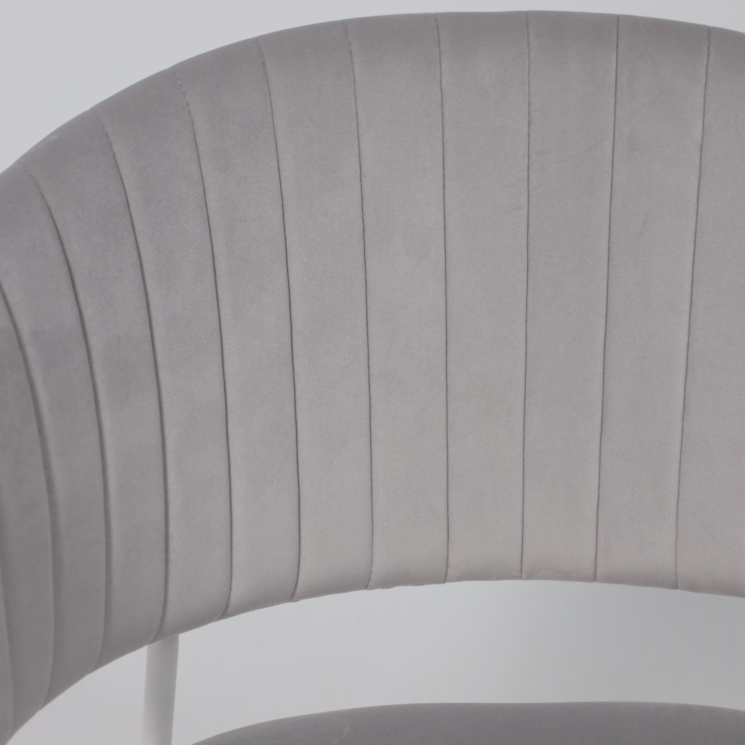 Стул AV 433, светло-серый бархат H-09/белый