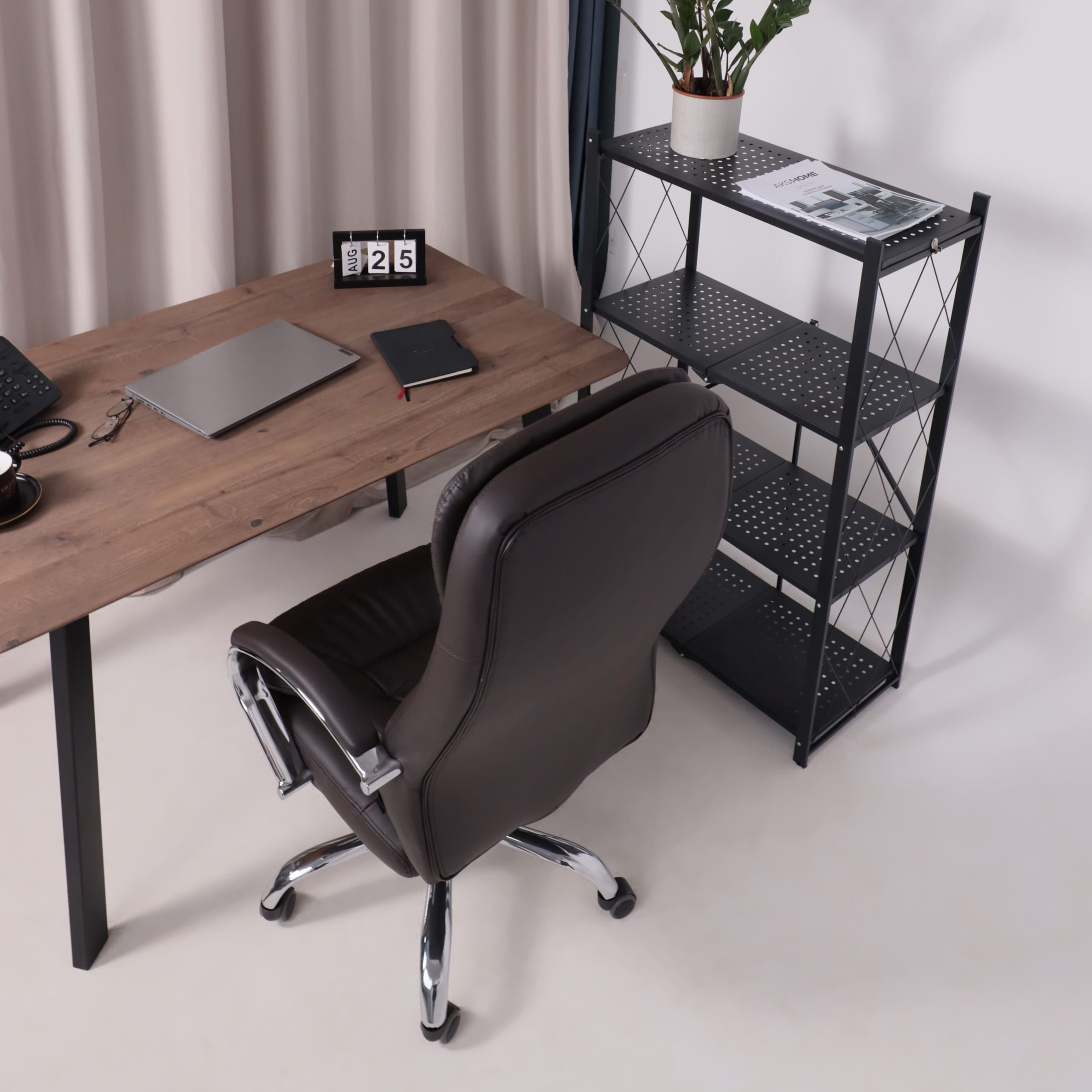 Кресло рабочее, поворотное RICHARD, коричневый