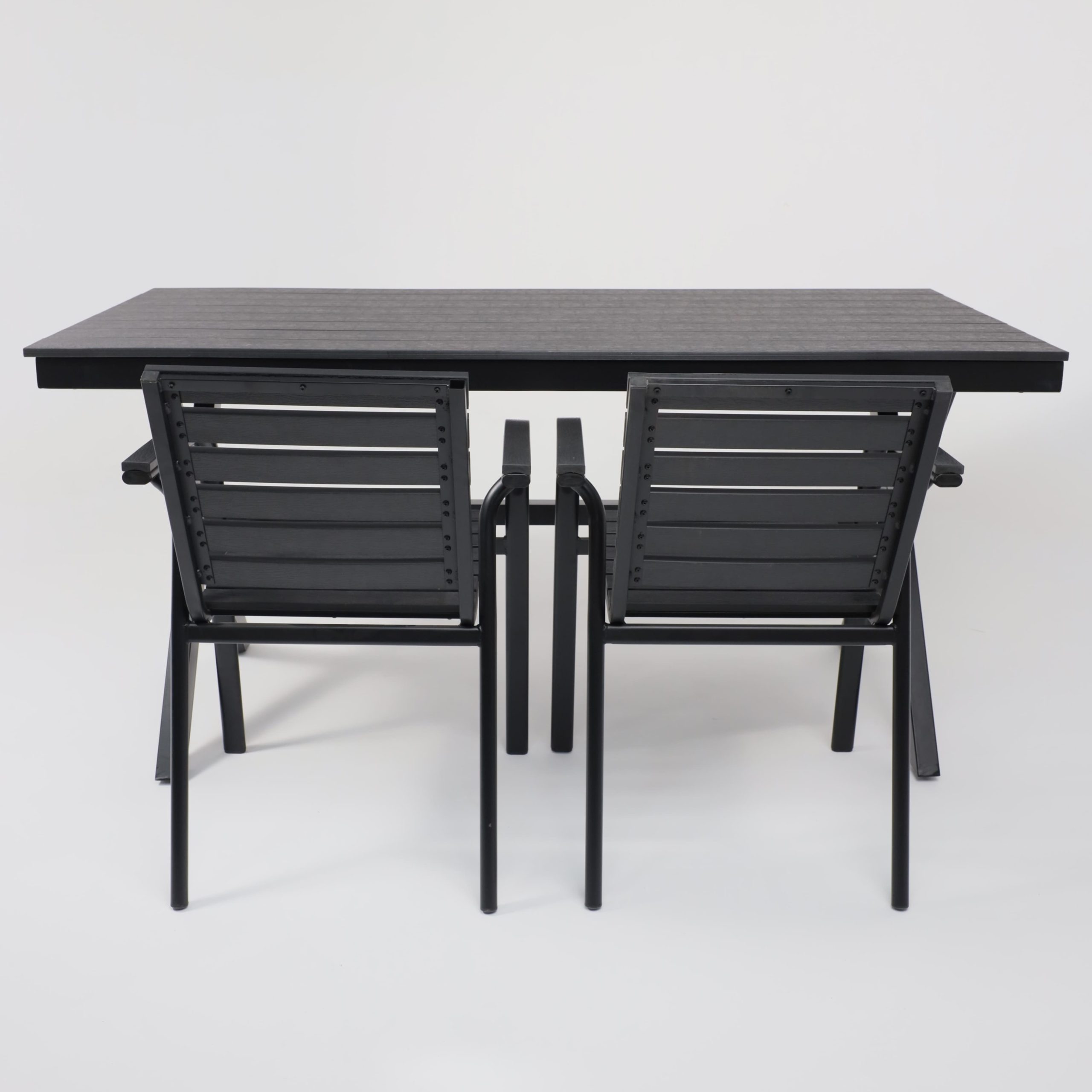 Стол садовый FLORENCE, 160*80*77, сталь-черная/чёрный