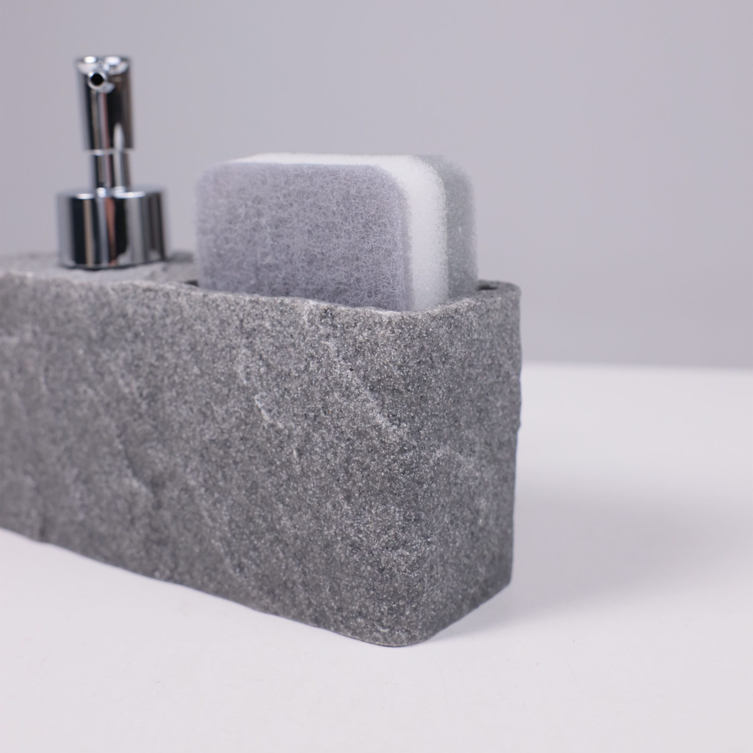 Дозатор декоративный с подставкой для губки NEXUS, серый