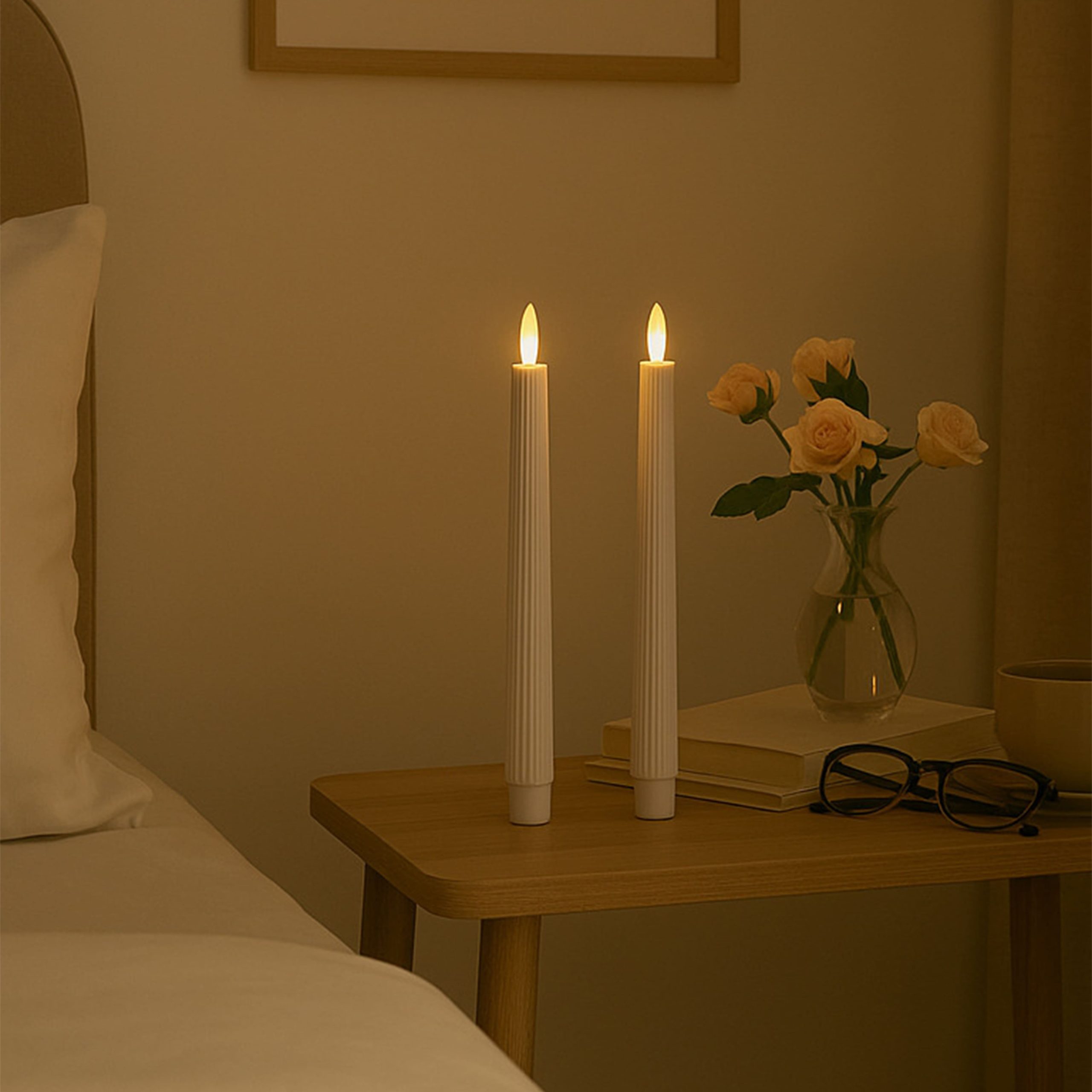 Комплект из электронных свечей AKS тип 2 ( 2 свечи 2.4х25.3см 1LEDх2, 2ААх2 )